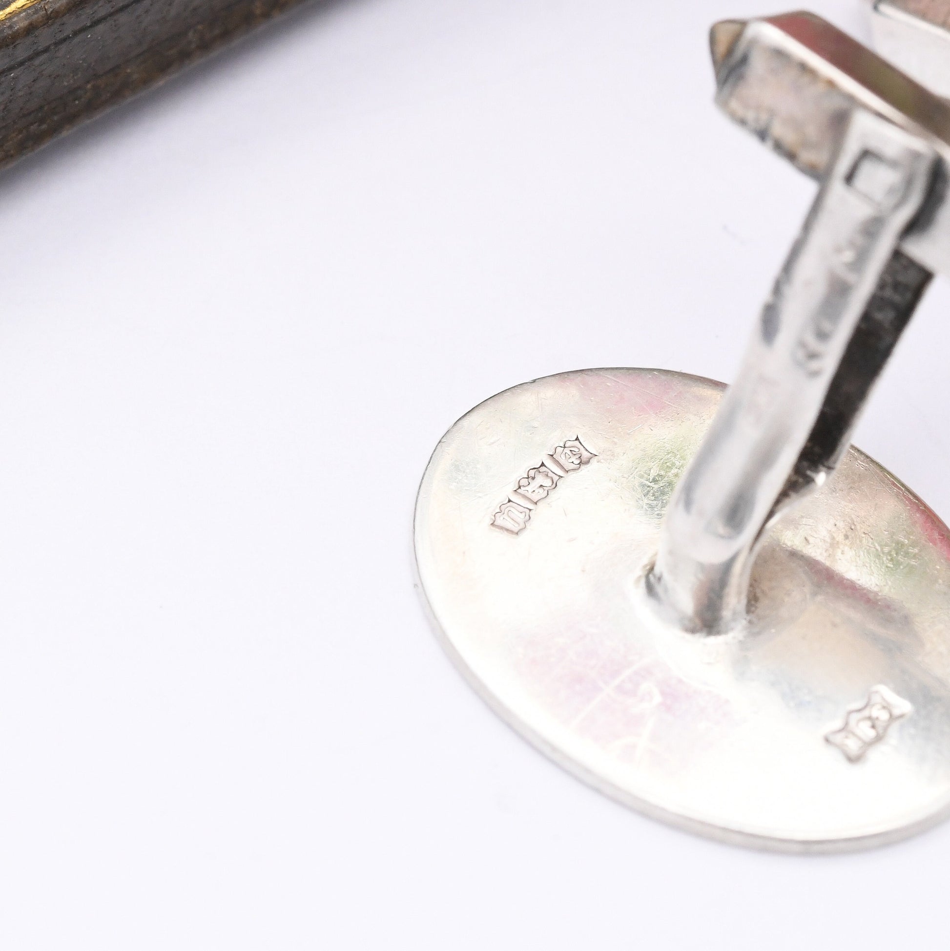 Vintage Sterling Silver Cufflinks 1969 by S J Rose - With Architectural Building | Mid-Century Silver Jewellery