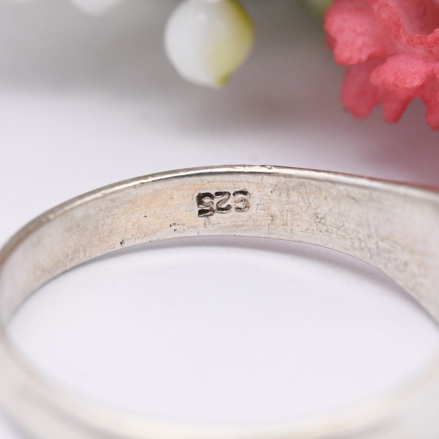 Vintage European Sterling Silver Club Symbol Ring - Unisex Everyday Silver | UK Size - M | US Size - 6 1/4