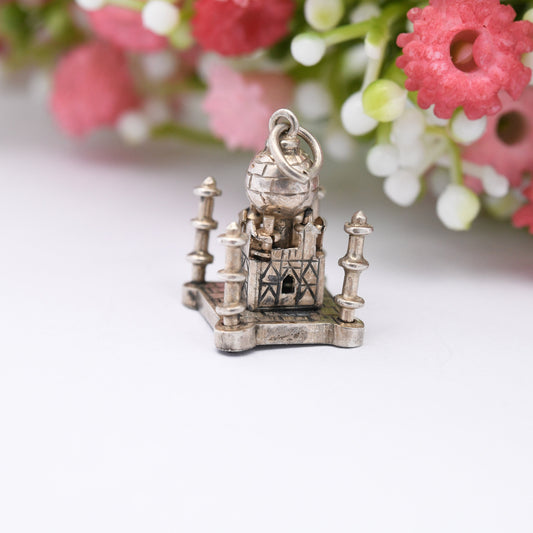 Vintage Sterling Silver Mosque Charm Pendant - Mechanical Articulated | for Charm Bracelet | Nicely Detailed