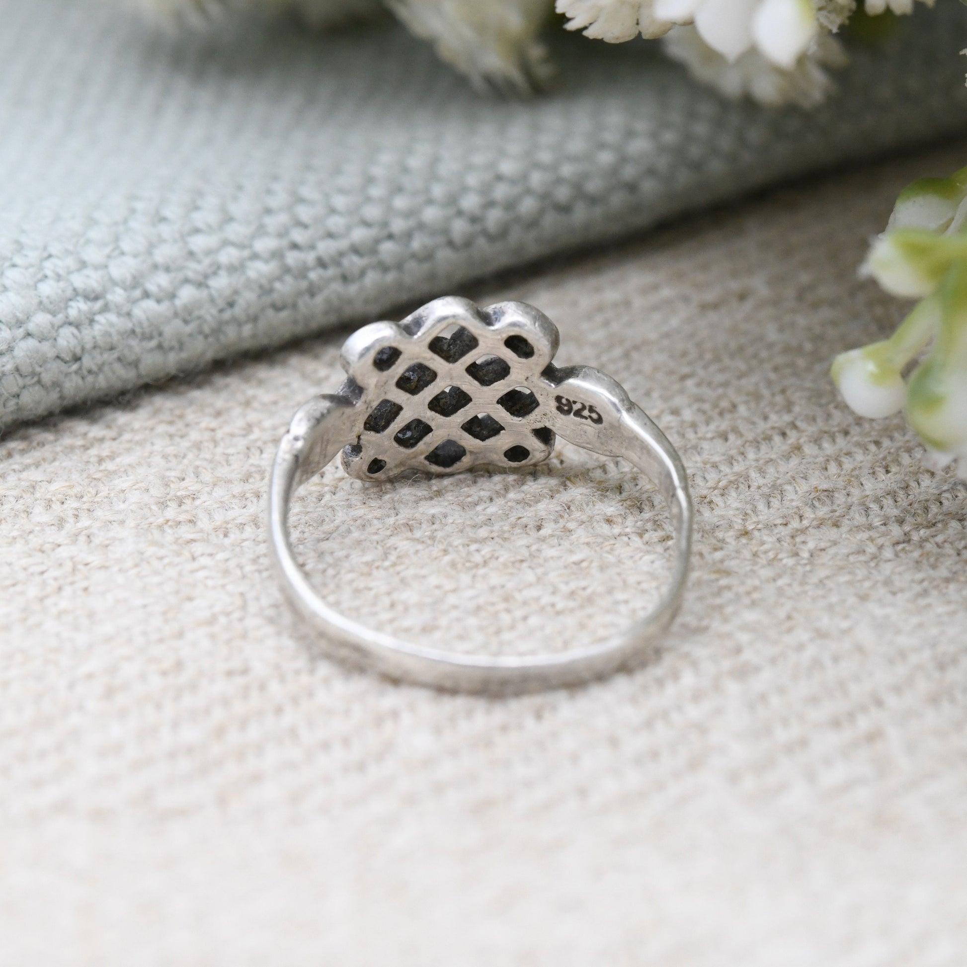 Vintage Sterling Silver Celtic Knot Ring - Woven Design | Unisex Statement | UK Size - L | US Size - 5 3/4