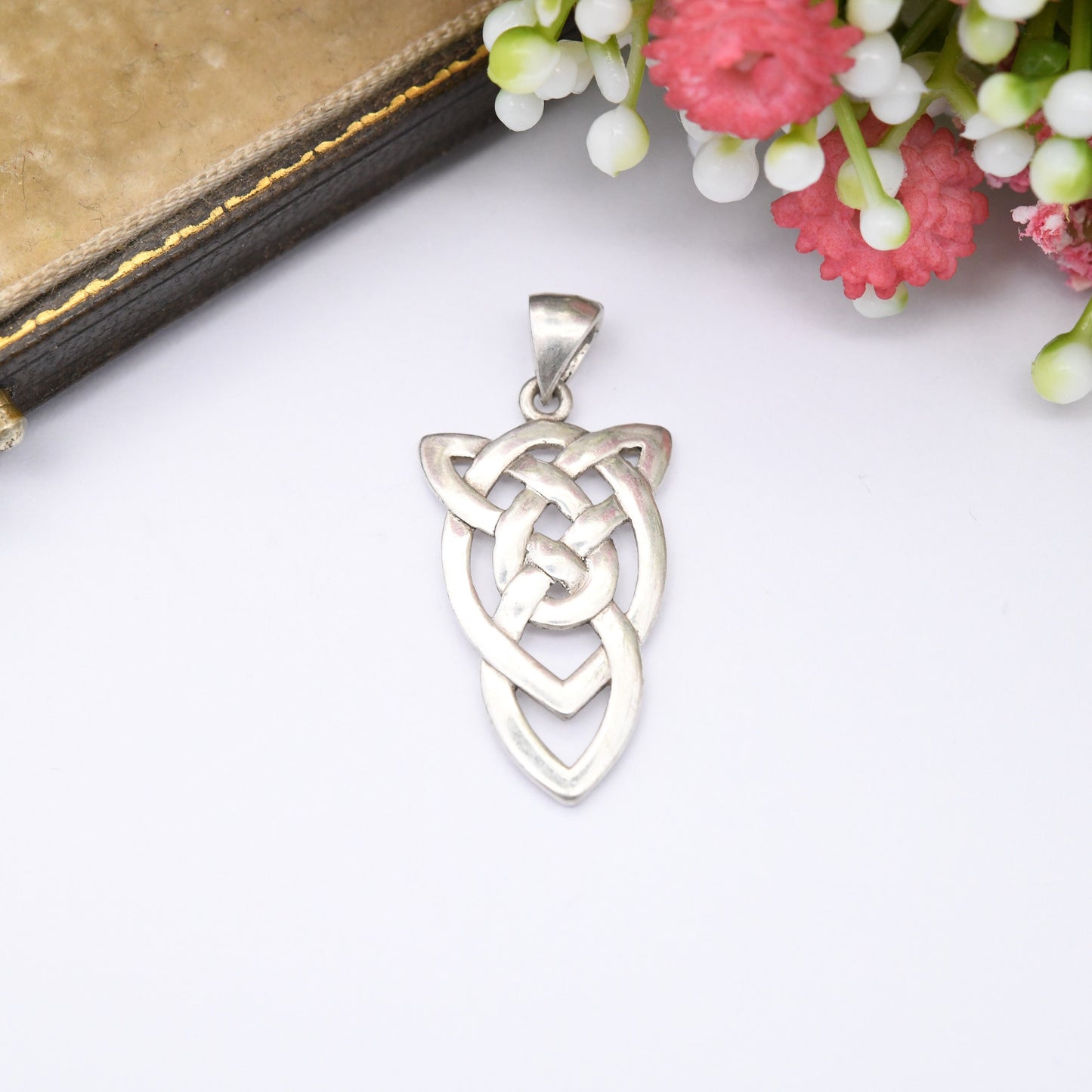 Vintage SOL D'OR Sterling Silver Celtic Knot Pendant - Minimalist Solid Silver Jewellery