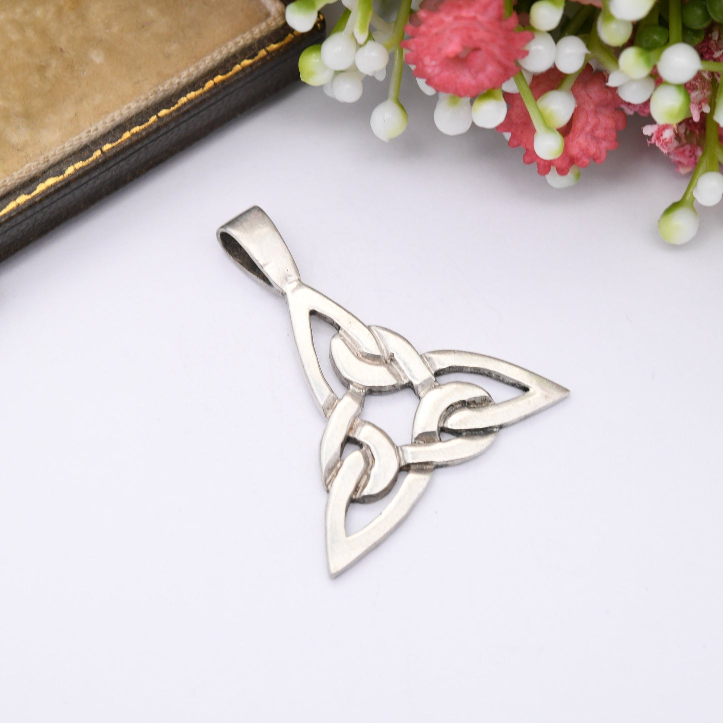 Vintage Sterling Silver Triquetra Rune Pendant by A J Poole AJP 1993 - Celtic Triquetra | Ancient Runic Alphabet