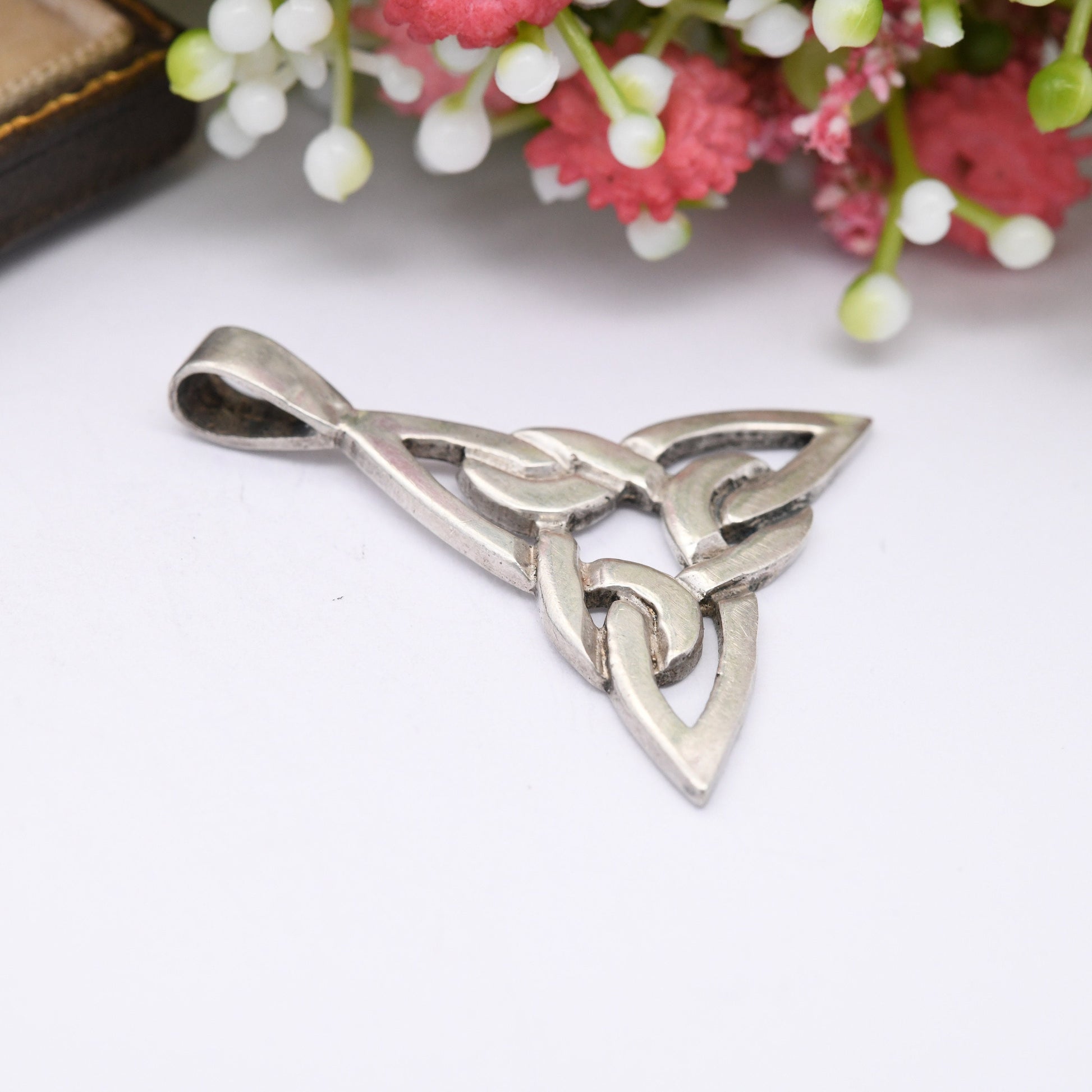 Vintage Sterling Silver Triquetra Rune Pendant by A J Poole AJP 1993 - Celtic Triquetra | Ancient Runic Alphabet