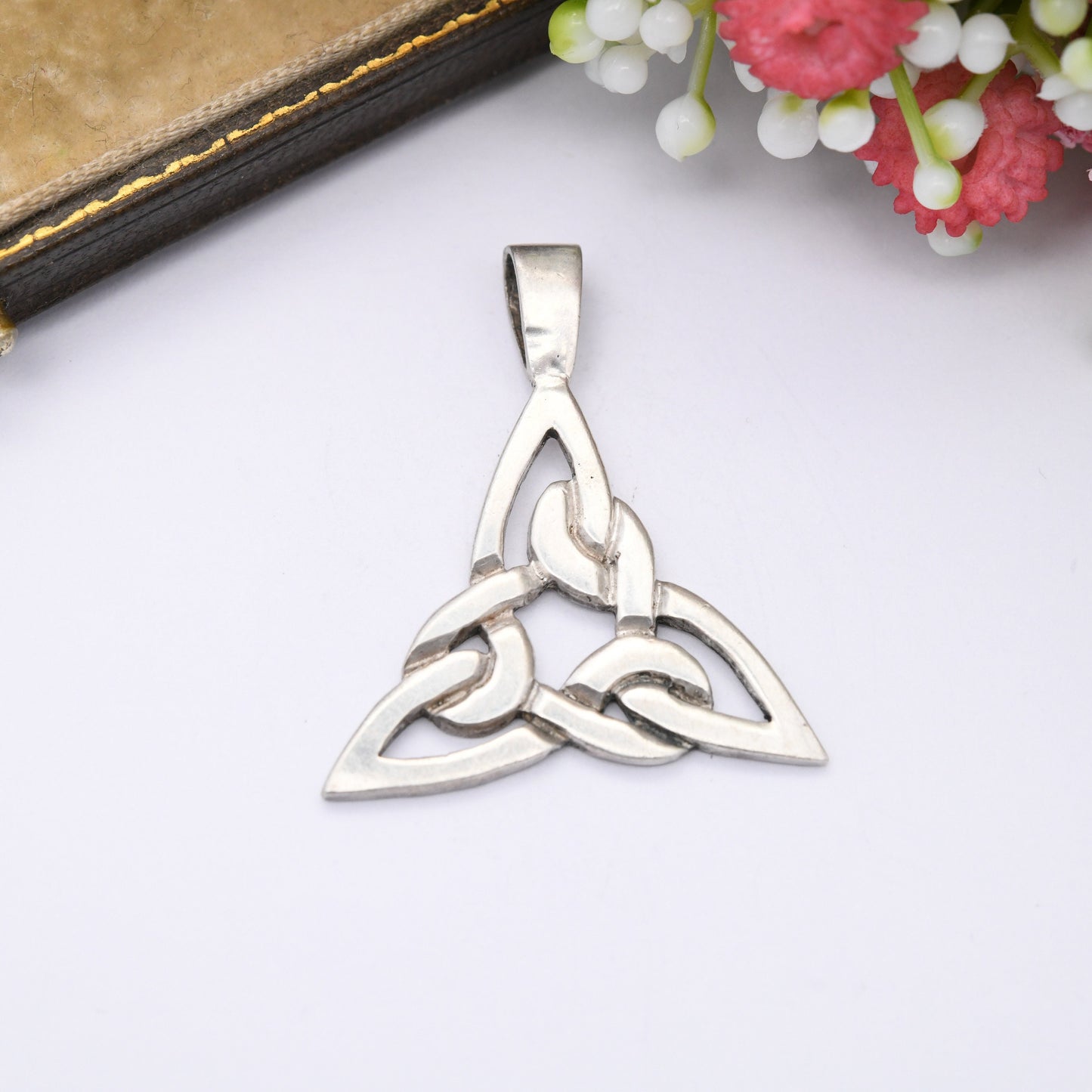 Vintage Sterling Silver Triquetra Rune Pendant by A J Poole AJP 1993 - Celtic Triquetra | Ancient Runic Alphabet