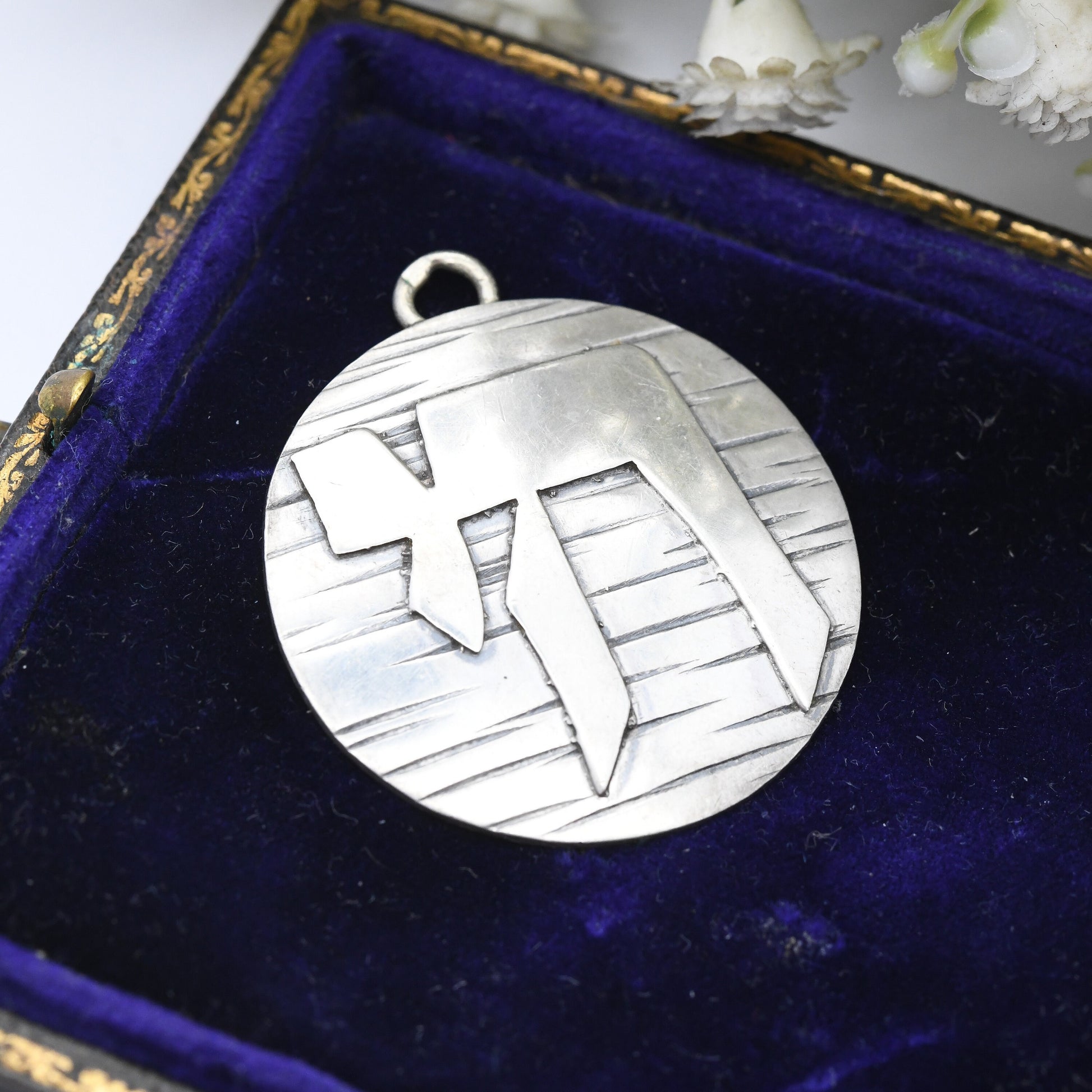 Vintage Israel Sterling Silver Chai Symbol Pendant - Hebrew Hai Life Jewellery | Mid-Century Israeli Silver