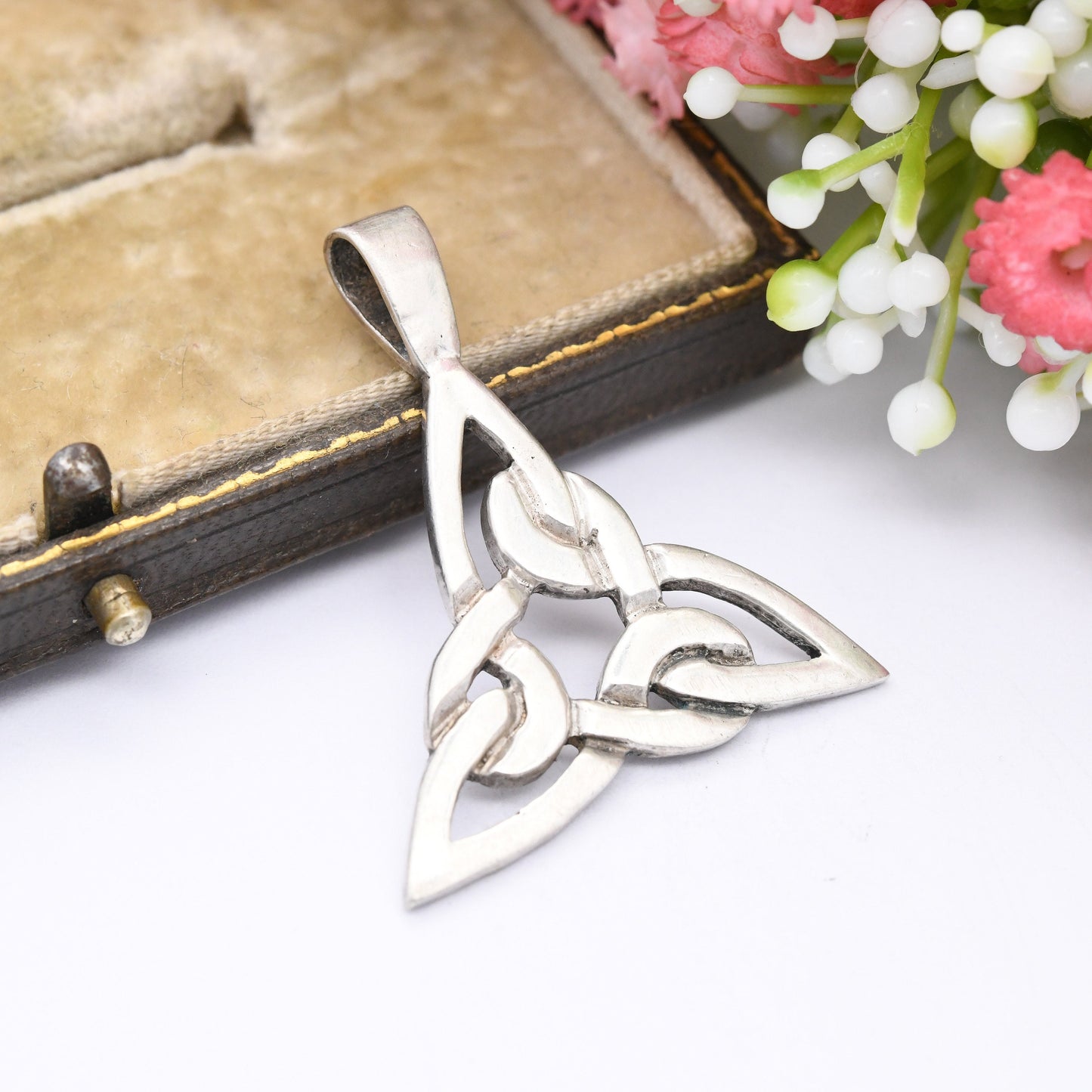 Vintage Sterling Silver Triquetra Rune Pendant by A J Poole AJP 1993 - Celtic Triquetra | Ancient Runic Alphabet