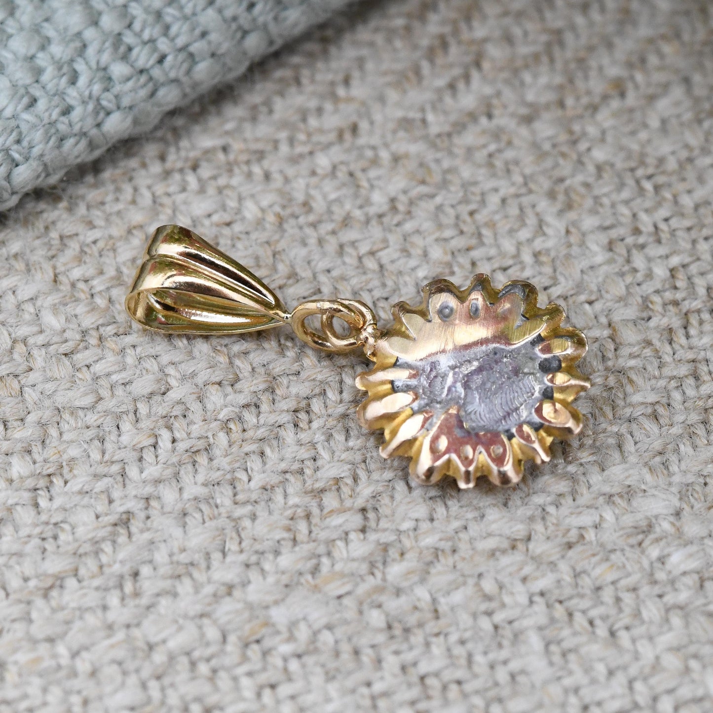 Antique 9ct Gold Garnet Pendant Victorian Stick Pin Conversion - Miniature Star Set Gemstone Charm for Necklace | Small Gold Jewellery Gift