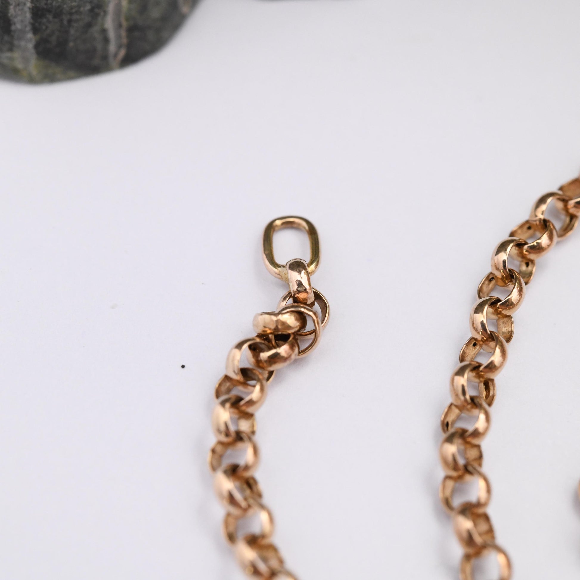 Vintage 9ct Gold Rolo Chain Necklace Made in Italy - Long 9K Solid Gold Chain | 60cm | 24"