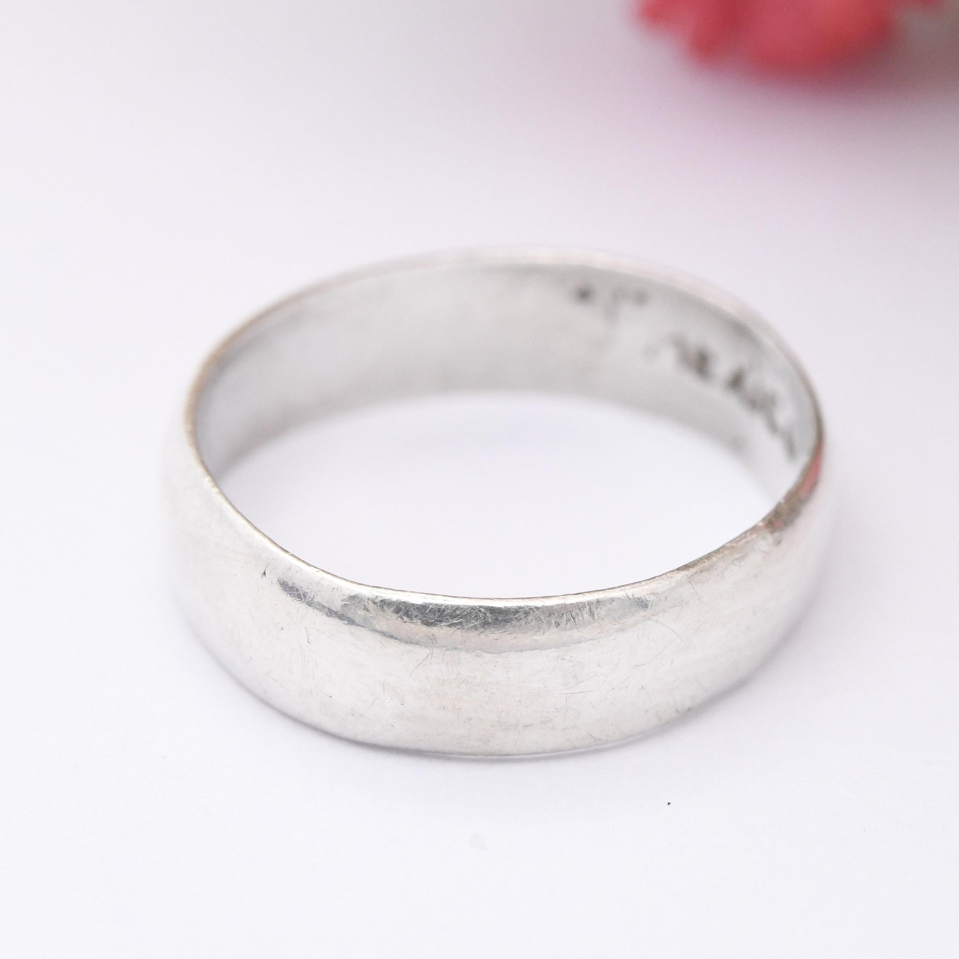 Vintage Mexican Sterling Silver Small Band Ring- Minimalist Stacking Midi Ring Pinkie Ring | Made in Mexico| UK Size - F 1/2 | US Size - 3