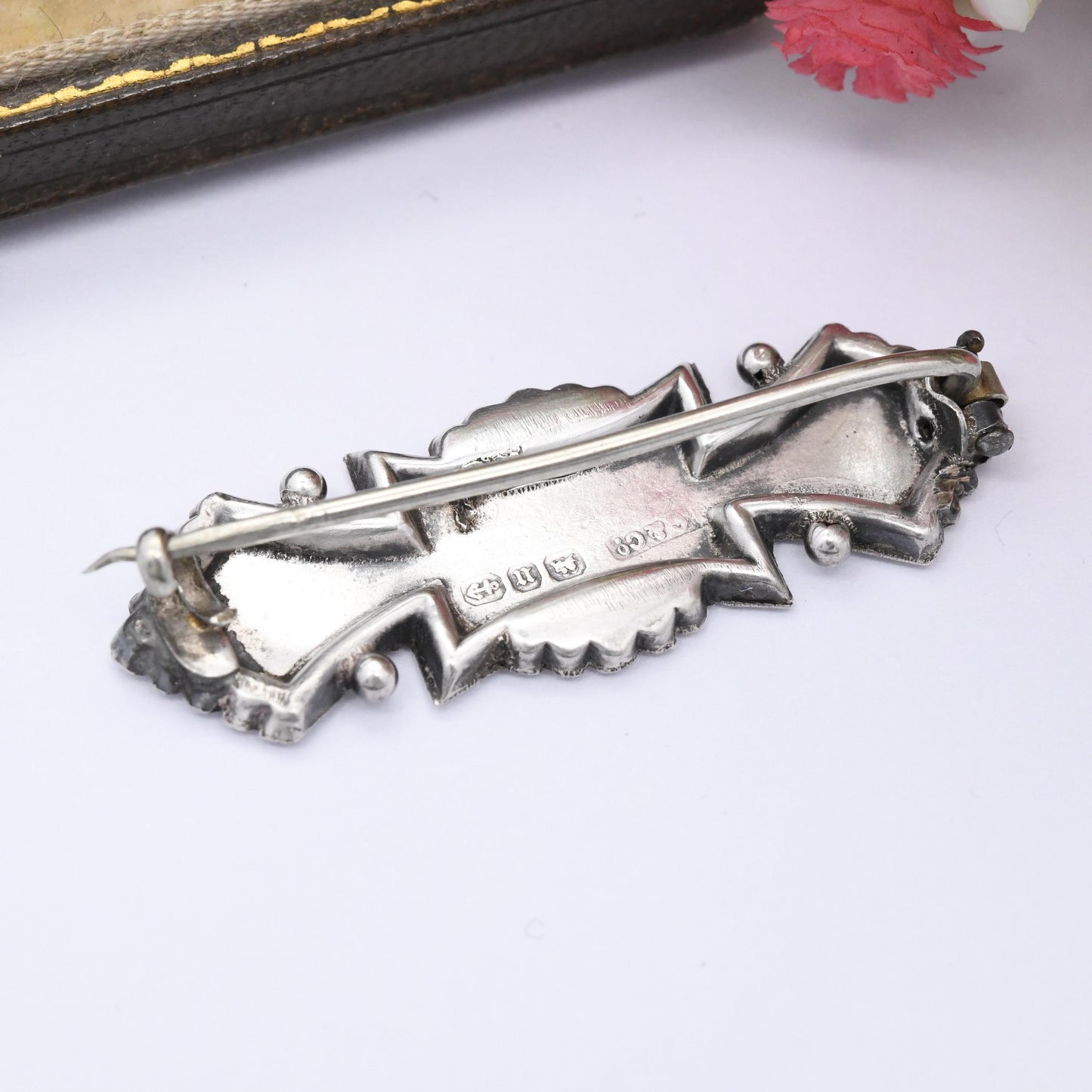 Antique Victorian Remember Me Brooch Sterling Silver 1894 - Mourning Jewellery Sentimental Victoriana | Sweetheart Brooch