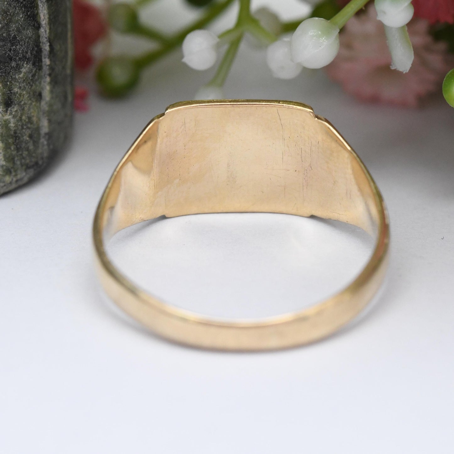 Vintage 9ct Gold Signet Ring 1967 CPS Jewellery - Unisex Everyday Solid Gold Ring | Gift for Him | UK Size - S | US Size - 9