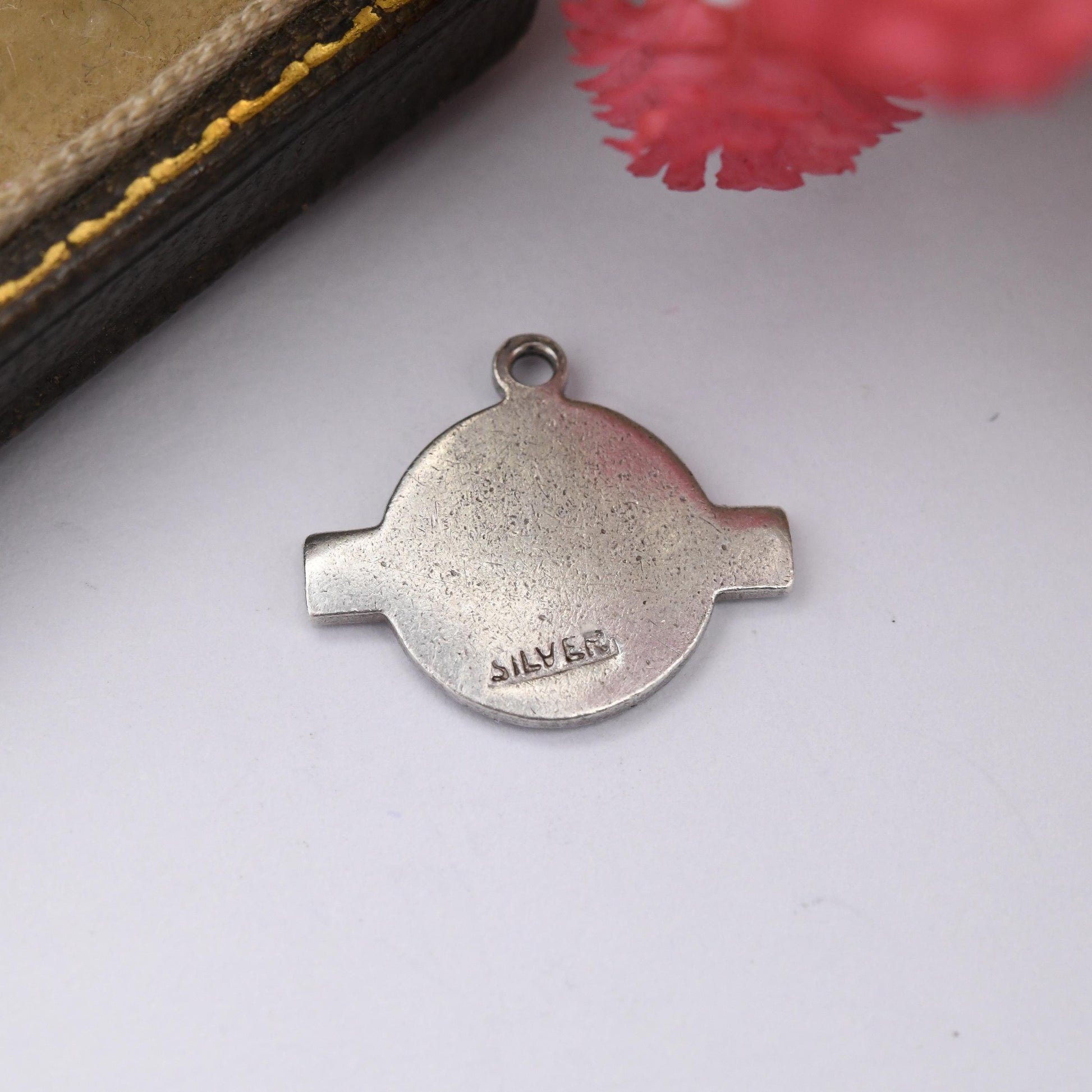 Vintage Sterling Silver Enamel London Transport Charm Pendant - Bus Train Underground Logo | Iconic Blue Red Symbol Souvenir Charm Bracelet