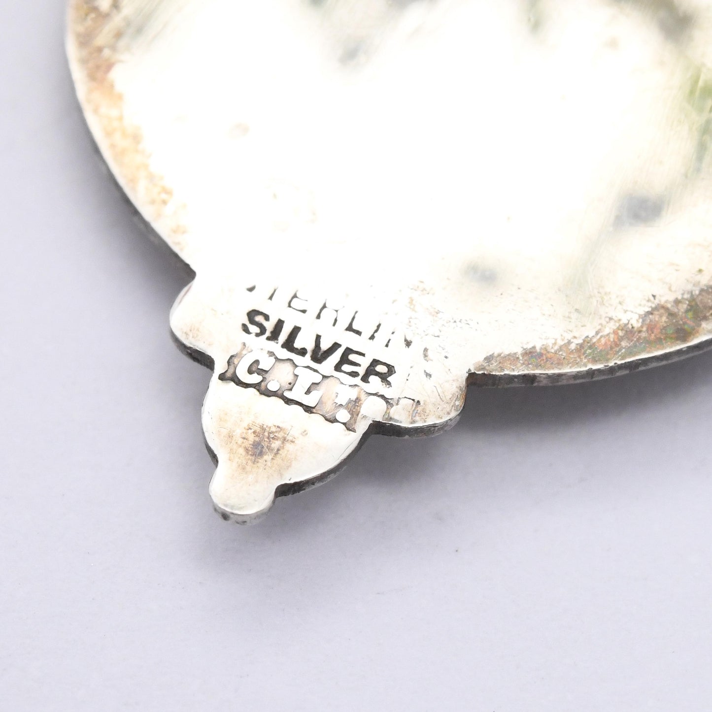 Vintage Sterling Silver Watch Fob Pendant with Blank Shield to the Front for Engraving - Hand-Engraved Solid Silver Jewellery Unisex Pendant