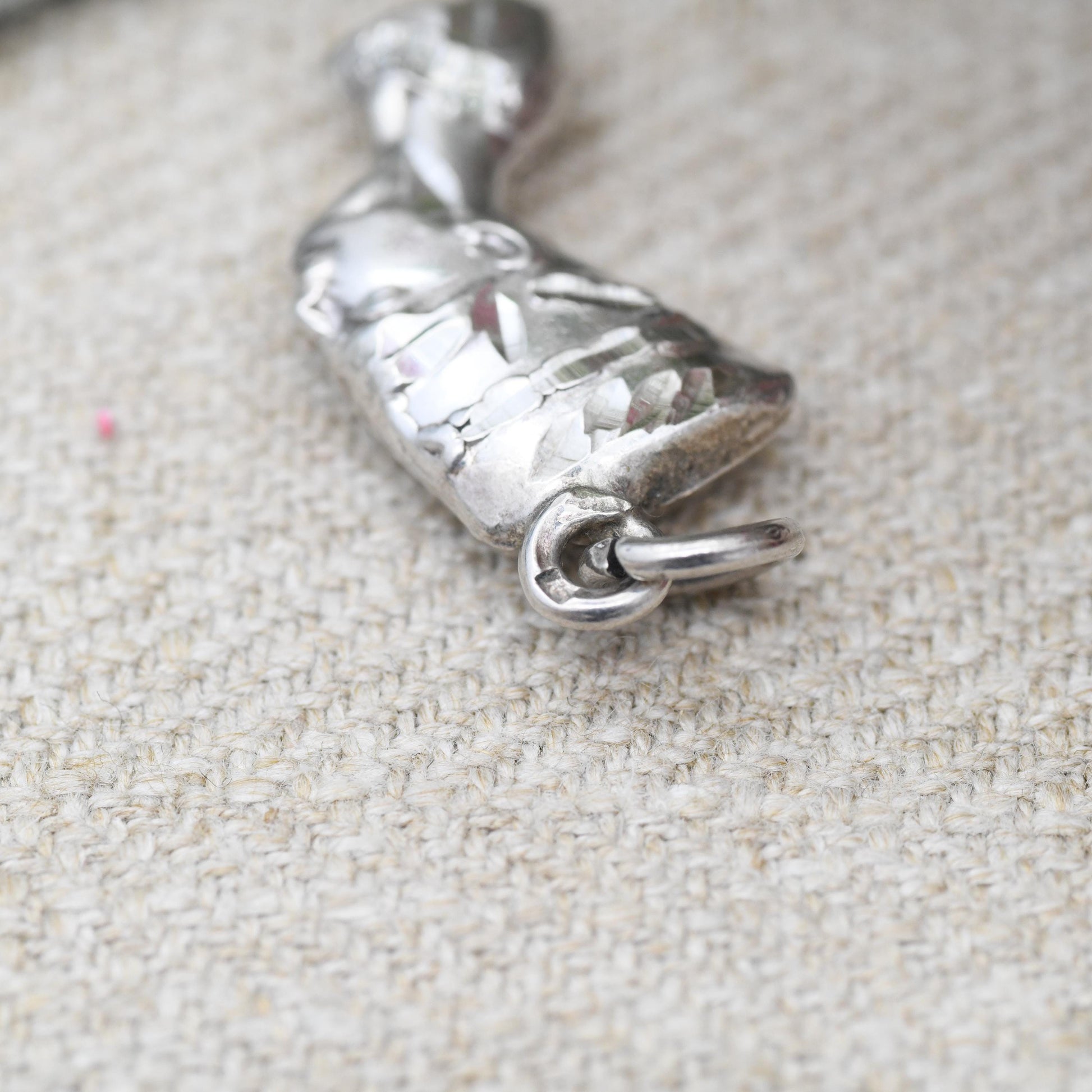 Vintage Egyptian Silver Queen Nefertiti Charm Pendant - Ancient Egypt Pharaoh | Detailed 3D Hand Cut Design | Charm Necklace Stack