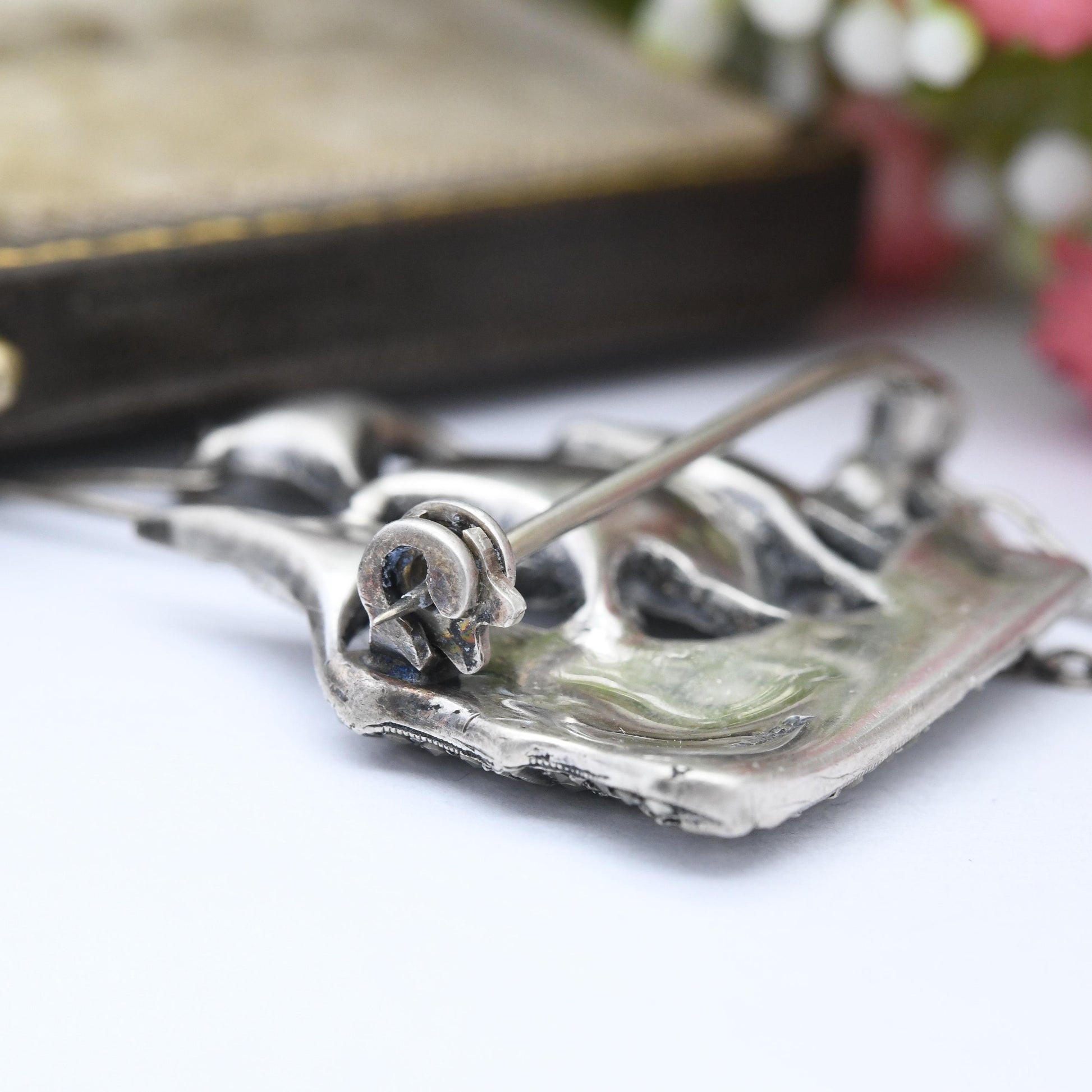 Vintage Sterling Silver Sailing Ship Brooch c.1950s - Figural Sailing Ship | Statement Sparkly Brooch | Unisex Jewellery Gift