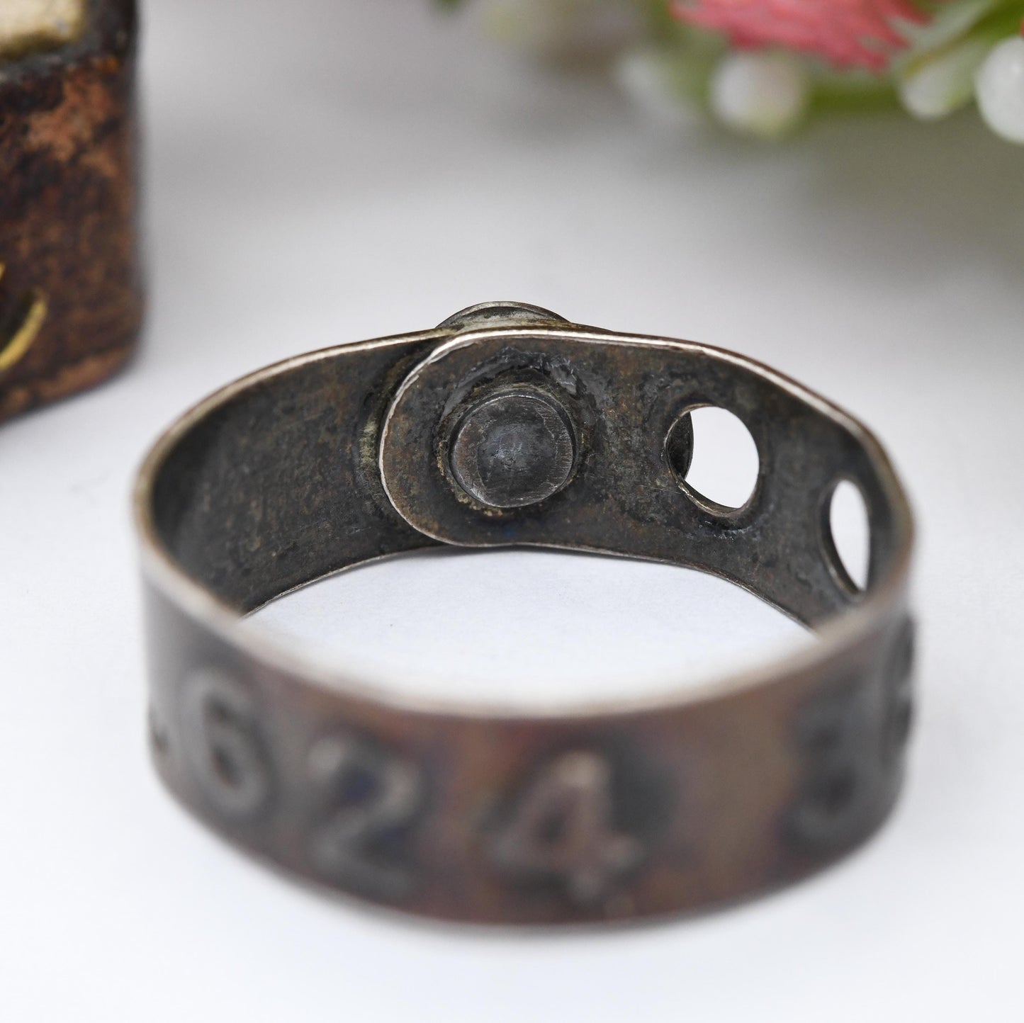 Vintage Robson's Test Sterling Silver Band Ring Salesman Sample Size - Unusual Antique Curio Collectable | UK Size - T 1/2 | US Size - 9 3/4