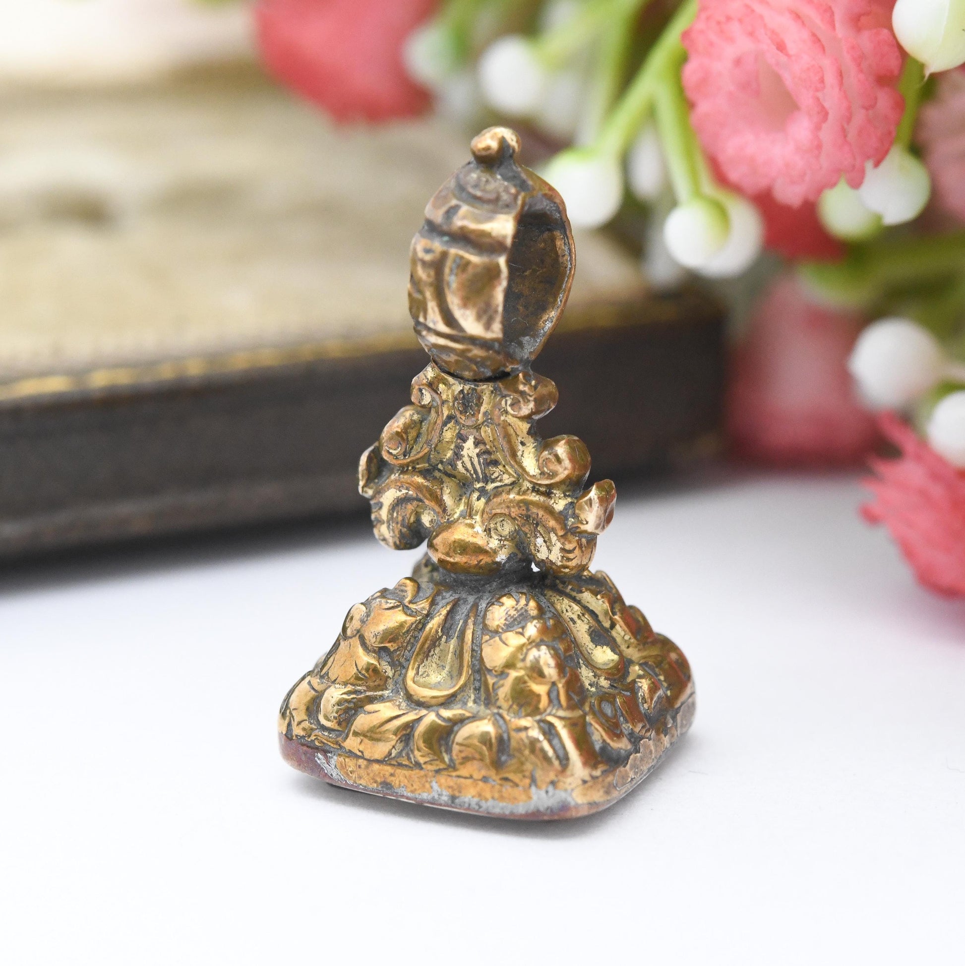 Antique Gemstone Swan Seal Fob Pendant - Intaglio Carved Stone Watch Fob Pendant | Ornate Victorian Jewellery | Bird in the Reeds Image