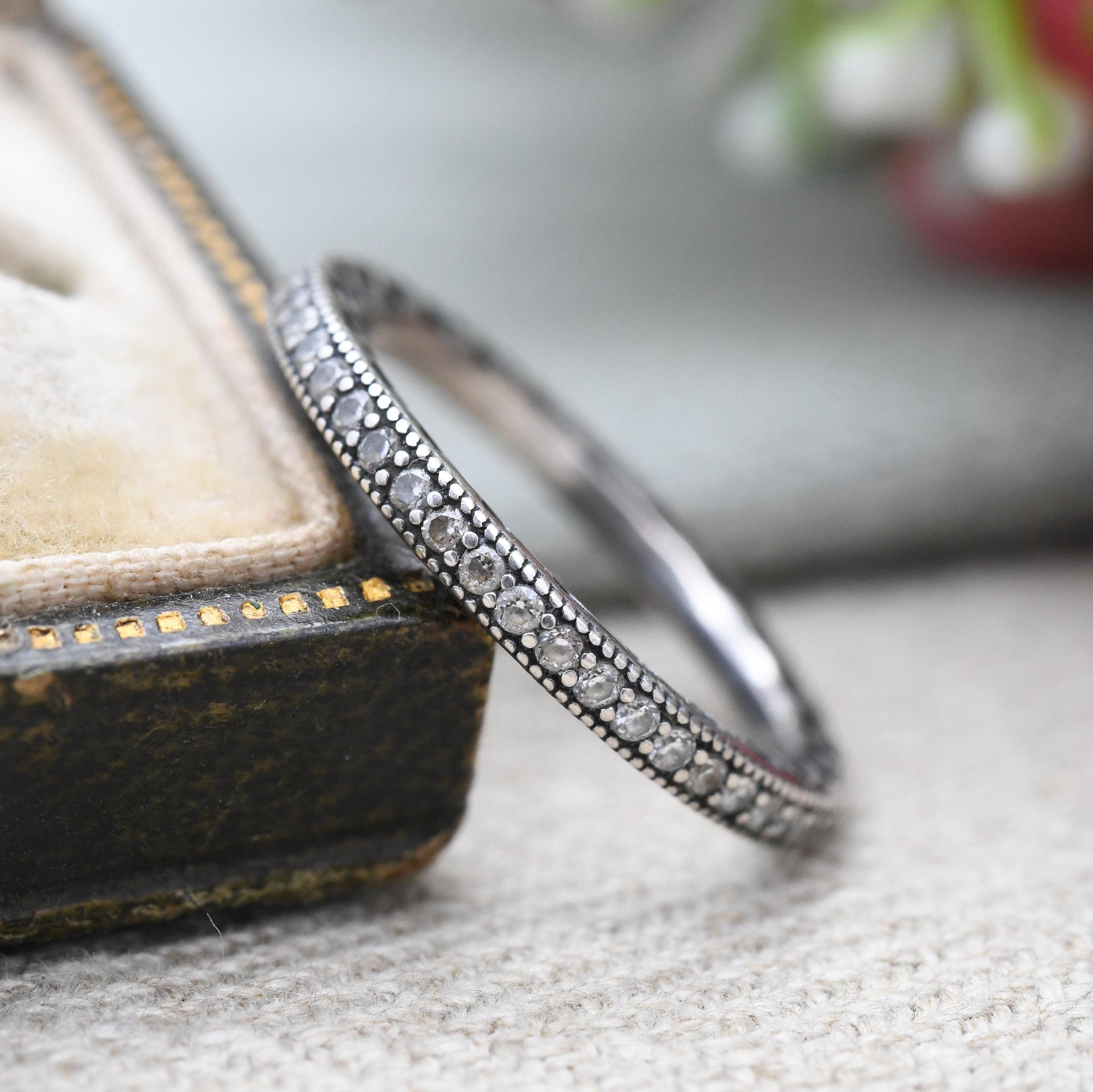 Pandora Sterling Silver Hearts Eternity Ring with Love Heart Cut Band - CZ Stacking Ring | Gift for Her | UK Size - N | US Size - 6 1/2