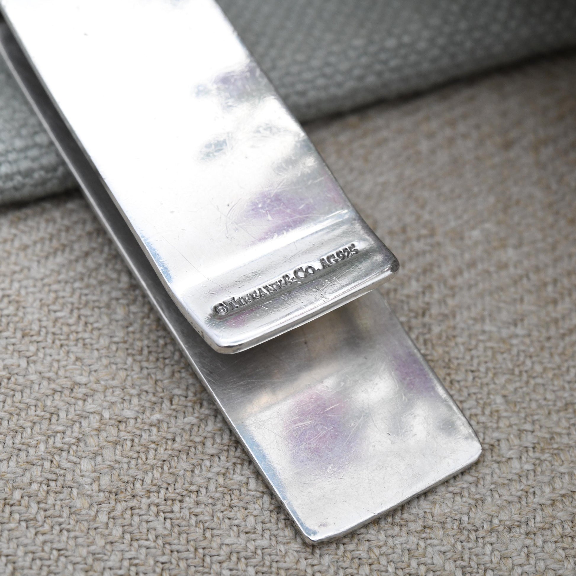Tiffany 1837 Sterling Silver Money Clip T & Co - Wallet Accessory for Bank Notes | Minimal Everyday Solid Silver Gift for Him | Authentic