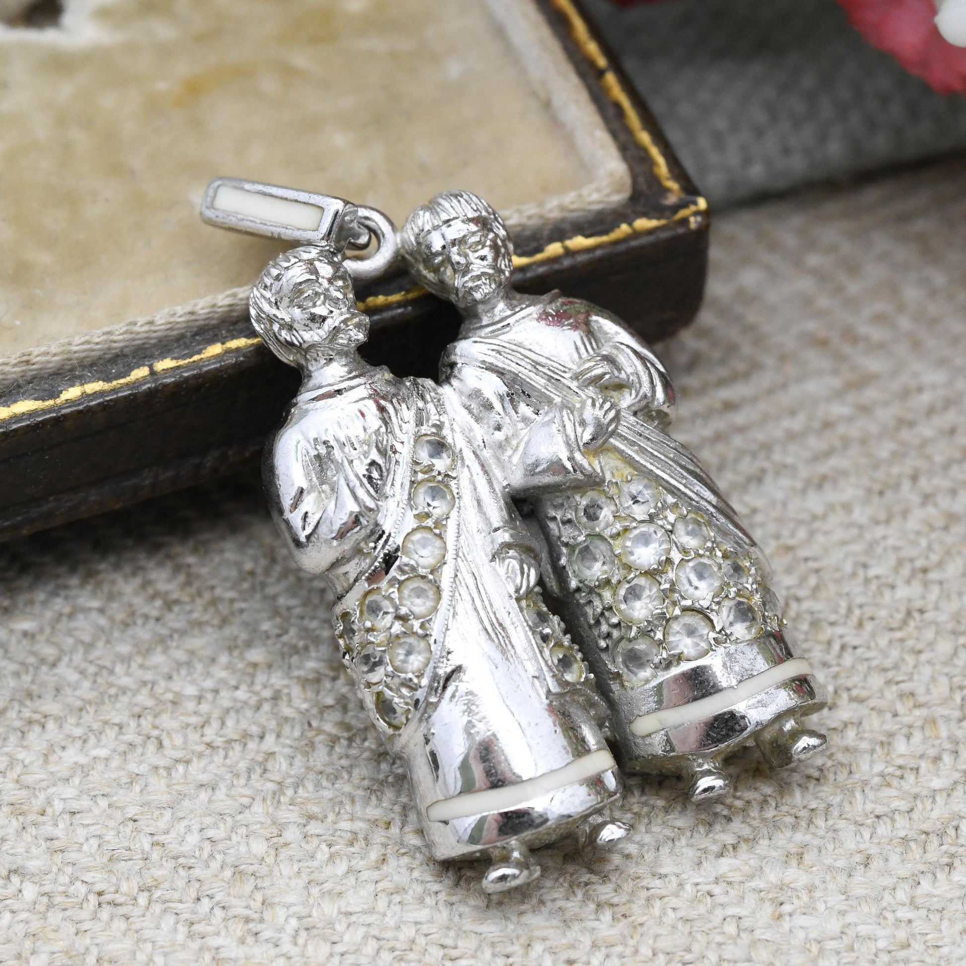 Sterling Silver Gemini Pendant - Ancient Men Twin Boys Astrological Zodiac Star Sign | Chunky Statement Necklace Charm | May June Birthday