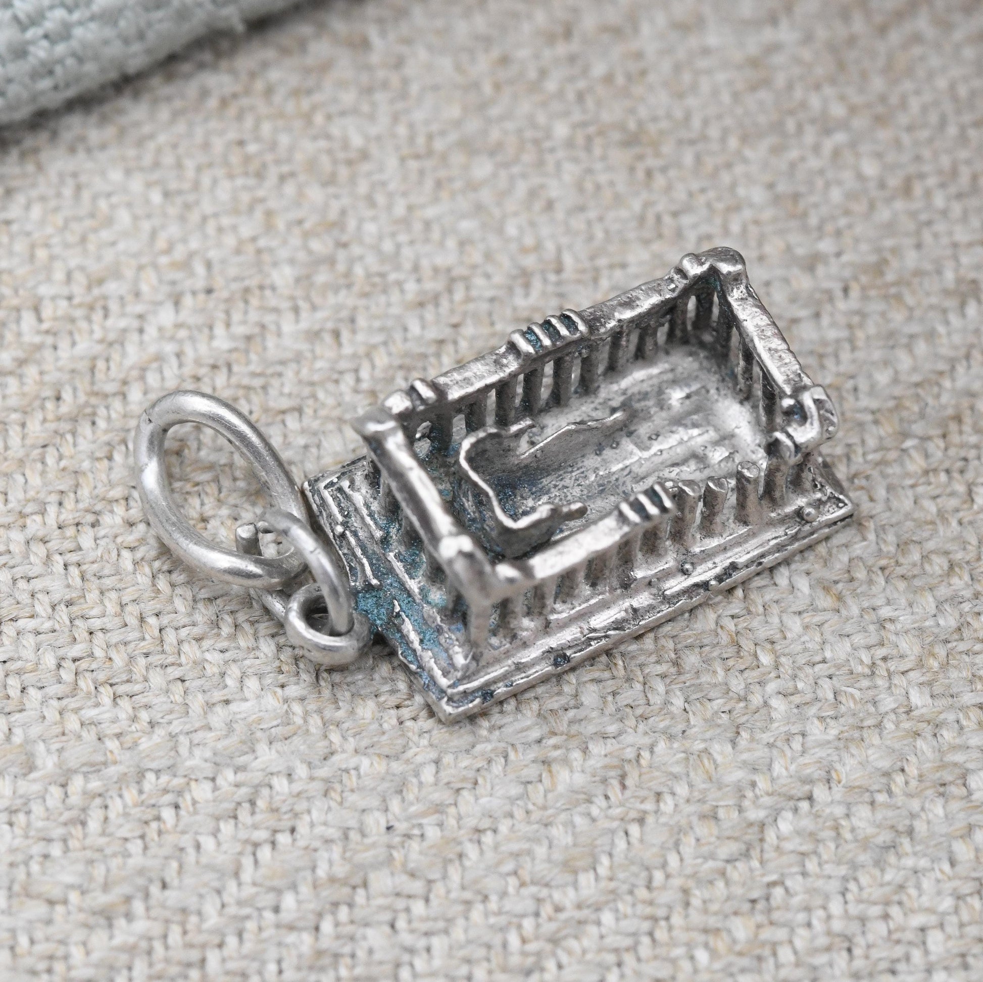 Vintage Silver Athens Parthenon Charm Pendant - Ruined Temple | Ancient Greece Souvenir | Acropolis Souvenir Gift for Charm Bracelet