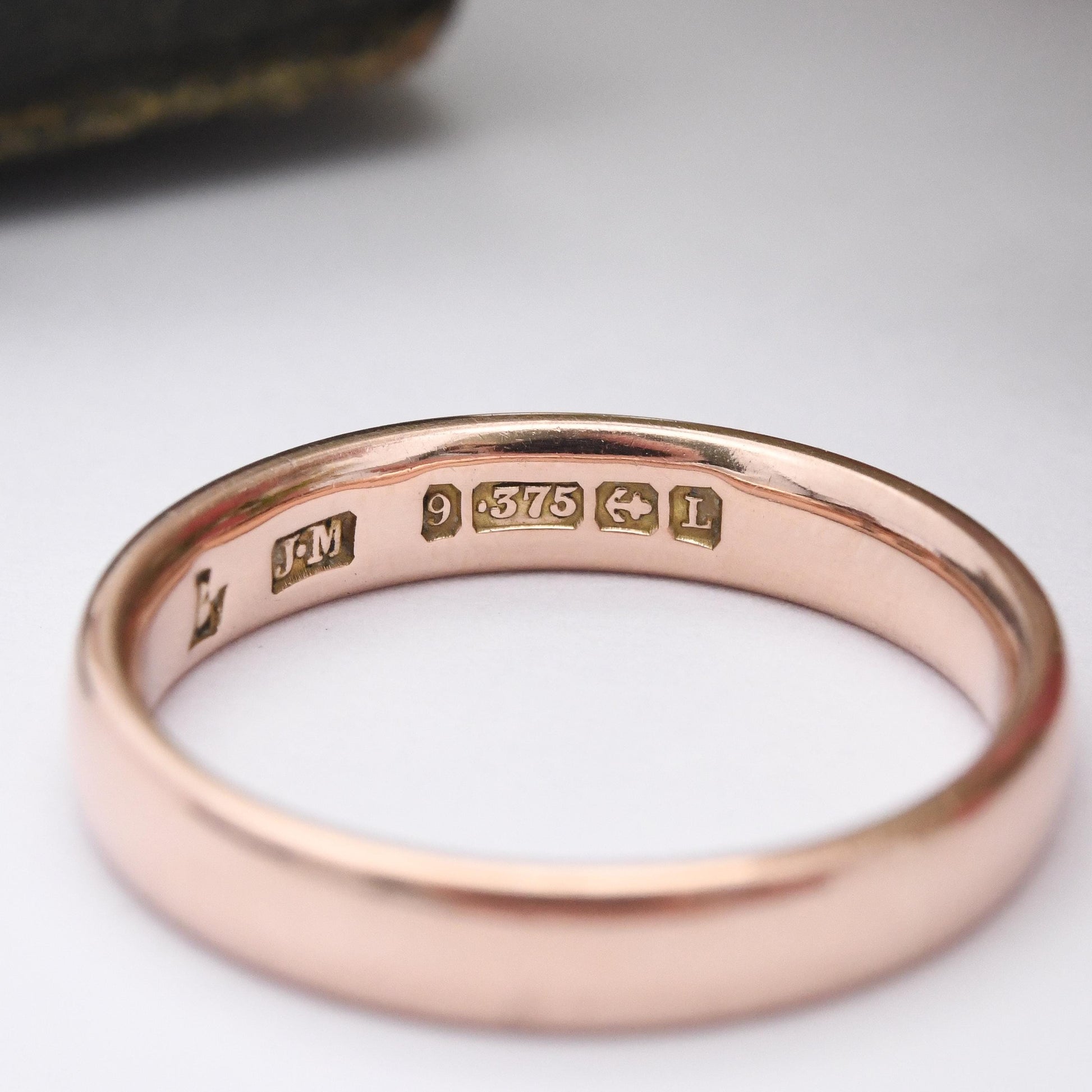 Vintage 9ct Rose Gold Wedding Band Ring 1935 - Solid Gold Stacking Ring | Unisex Everyday Gold Jewellery | UK Size - L | US Size - 5 3/4
