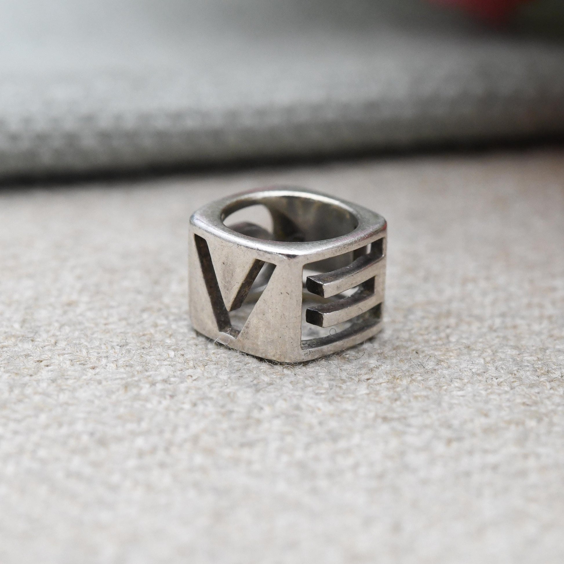 Tiffany & Co Era Love Pendant Sterling Silver Square Cube Necklace Charm - Signed Genuine Designer Jewellery Christmas Gift