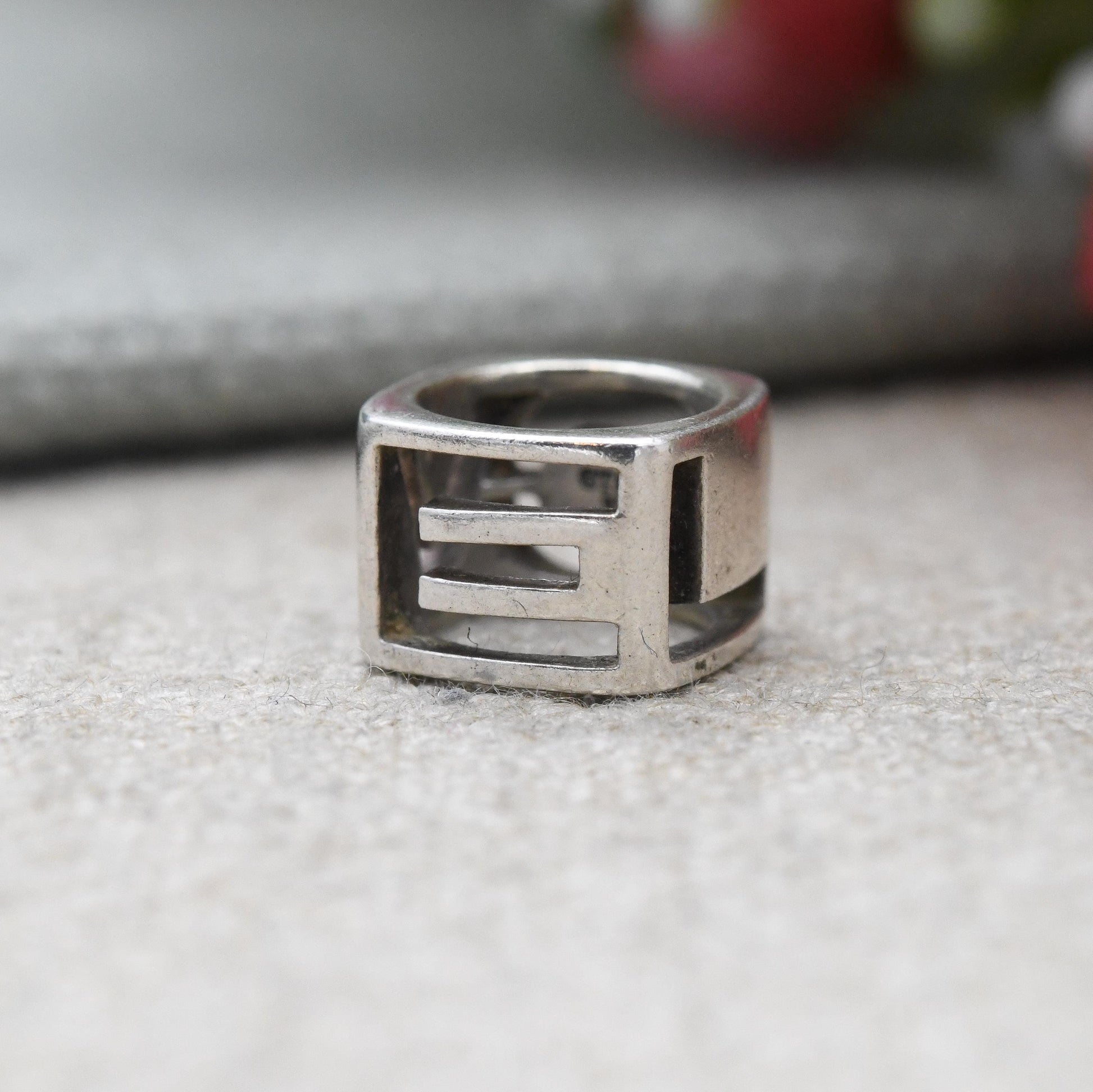 Tiffany & Co Era Love Pendant Sterling Silver Square Cube Necklace Charm - Signed Genuine Designer Jewellery Christmas Gift