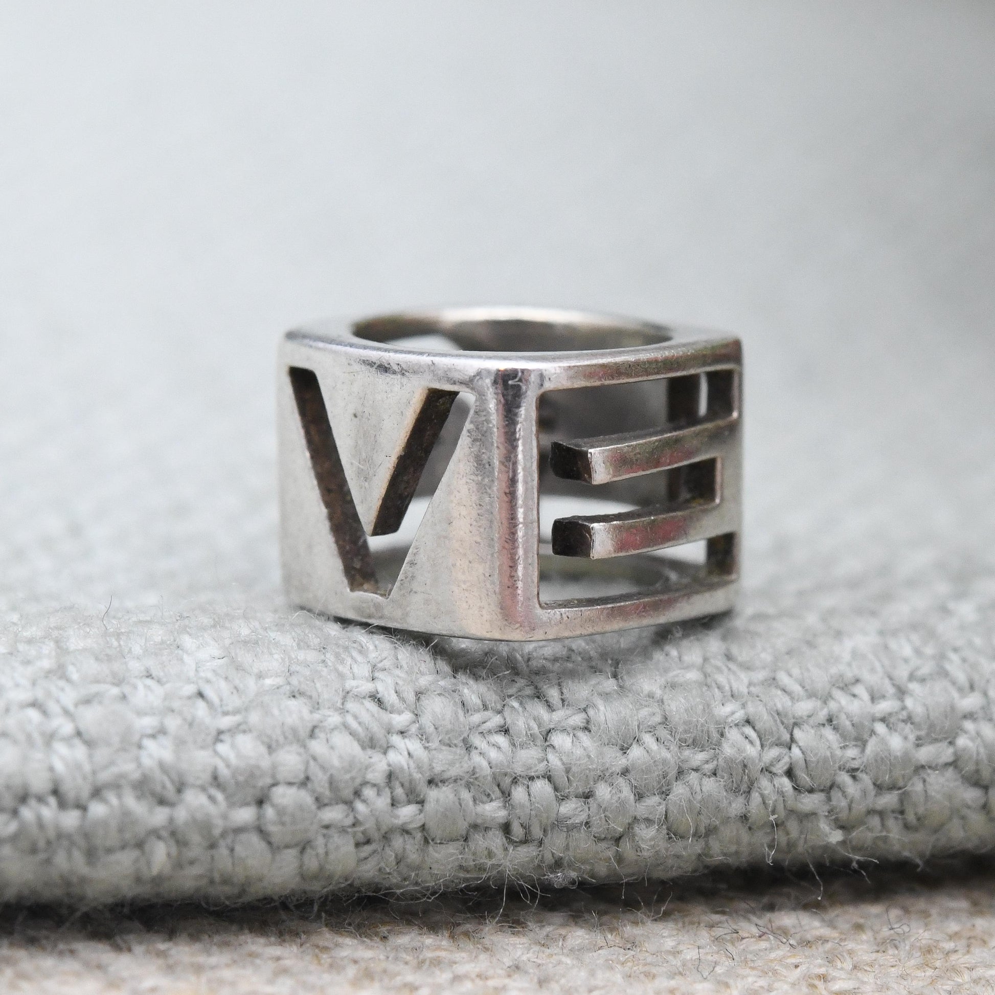 Tiffany & Co Era Love Pendant Sterling Silver Square Cube Necklace Charm - Signed Genuine Designer Jewellery Christmas Gift