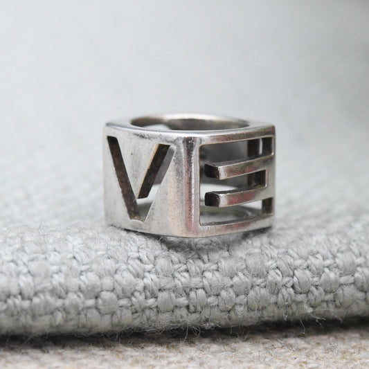 Tiffany & Co Era Love Pendant Sterling Silver Square Cube Necklace Charm - Signed Genuine Designer Jewellery Christmas Gift