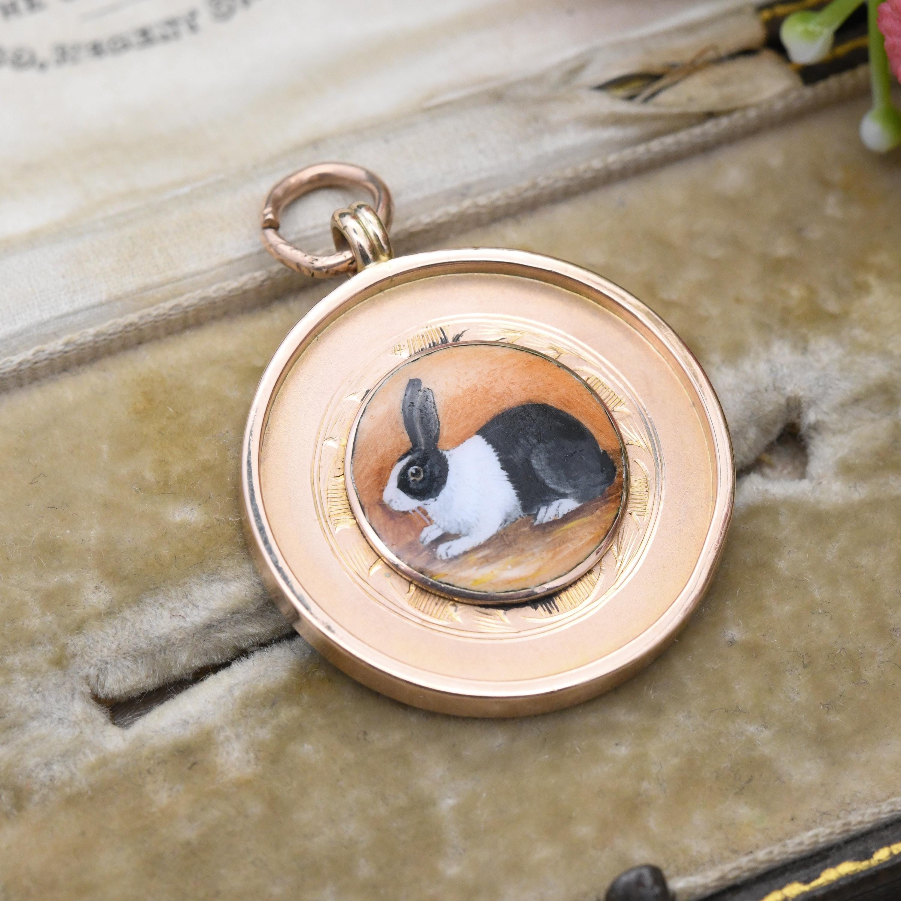 Vintage 9ct Gold Dutch Rabbit Club Pendant 1934 by Fattorini & Sons ...