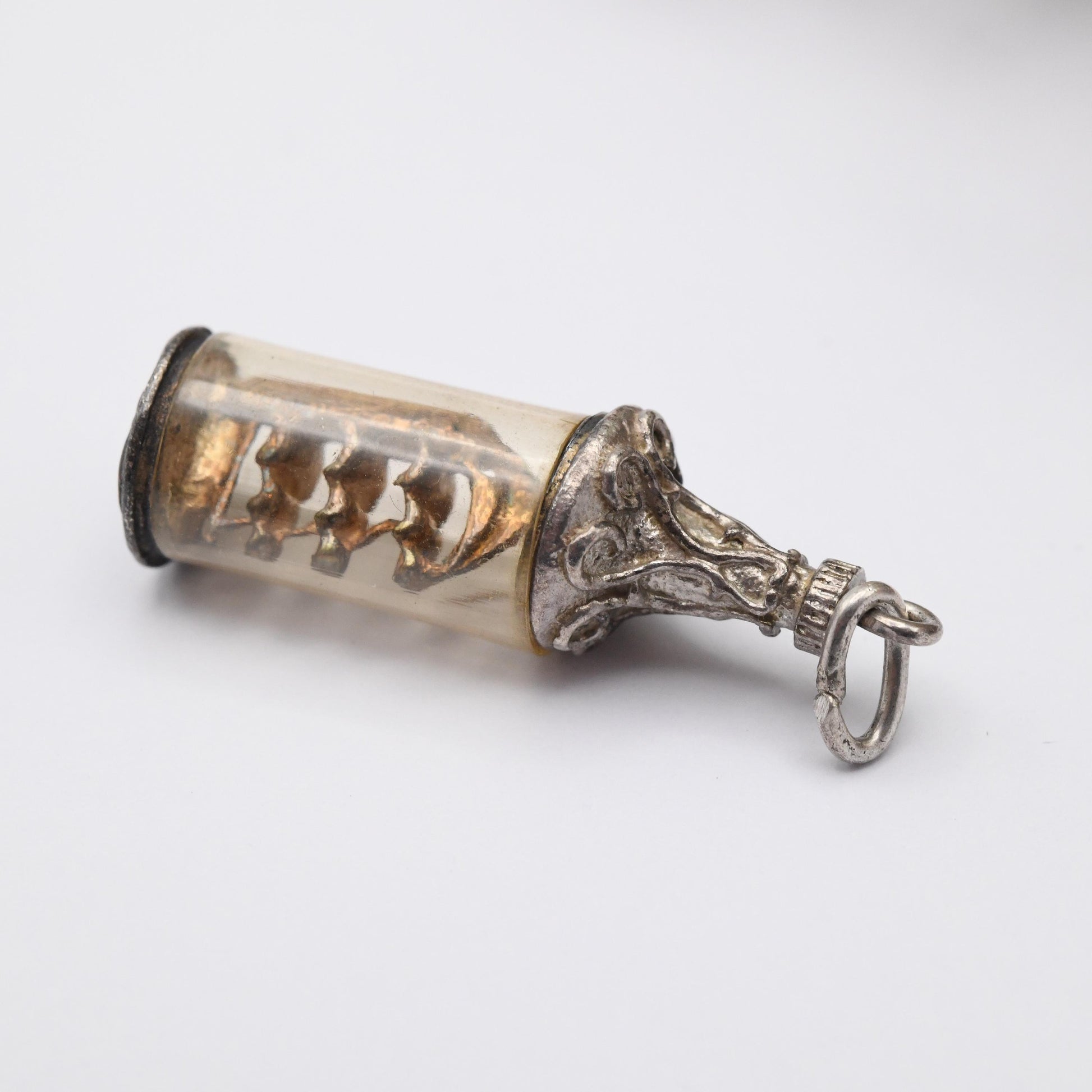 Vintage Sterling Silver NUVO Ship in a Bottle Charm Pendant - Sea | Boat | Souvenir Gift for Charm Bracelet