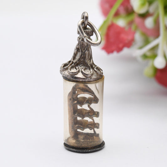 Vintage Sterling Silver NUVO Ship in a Bottle Charm Pendant - Sea | Boat | Souvenir Gift for Charm Bracelet