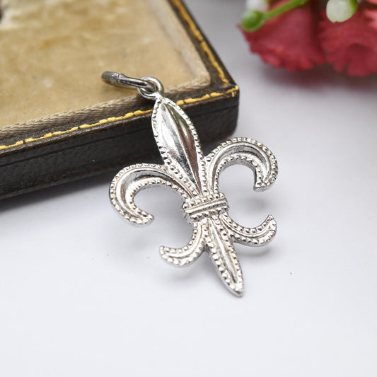 Vintage Sterling Silver Quebec Charm Pendant - Blue Enamel | Canada Charm | Canadian Charm | Souvenir Gift for Charm Bracelet