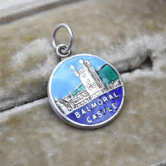 Vintage Sterling Silver Charm Balmoral Castle Pendant - Royal Family | Souvenir Gift for Charm Bracelet