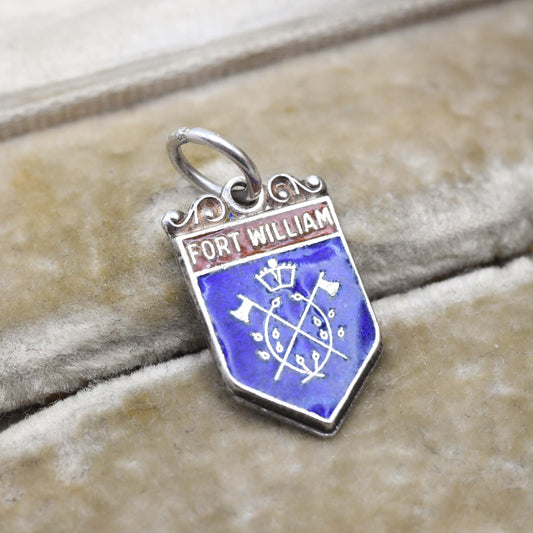 Vintage Sterling Silver Fort William Charm Pendant - Scottish | Scotland | Enamel | Souvenir Gift for Charm Bracelet