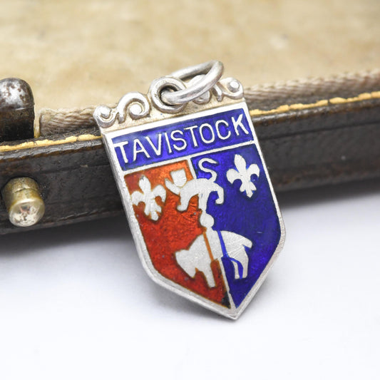Vintage Sterling Silver Tavistock Charm Pendant - England | Devon | Souvenir Gift for Charm Bracelet