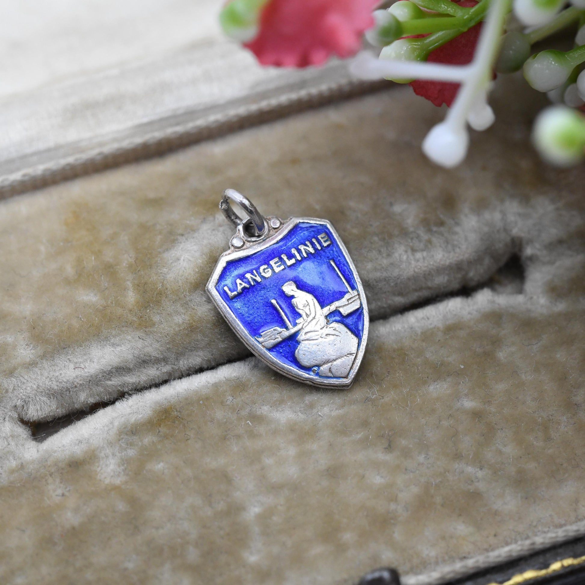 Vintage Sterling Silver Langelinie Charm Pendant - Copenhagen | Denmark | Mermaid Statue | Souvenir Gift for Charm Bracelet