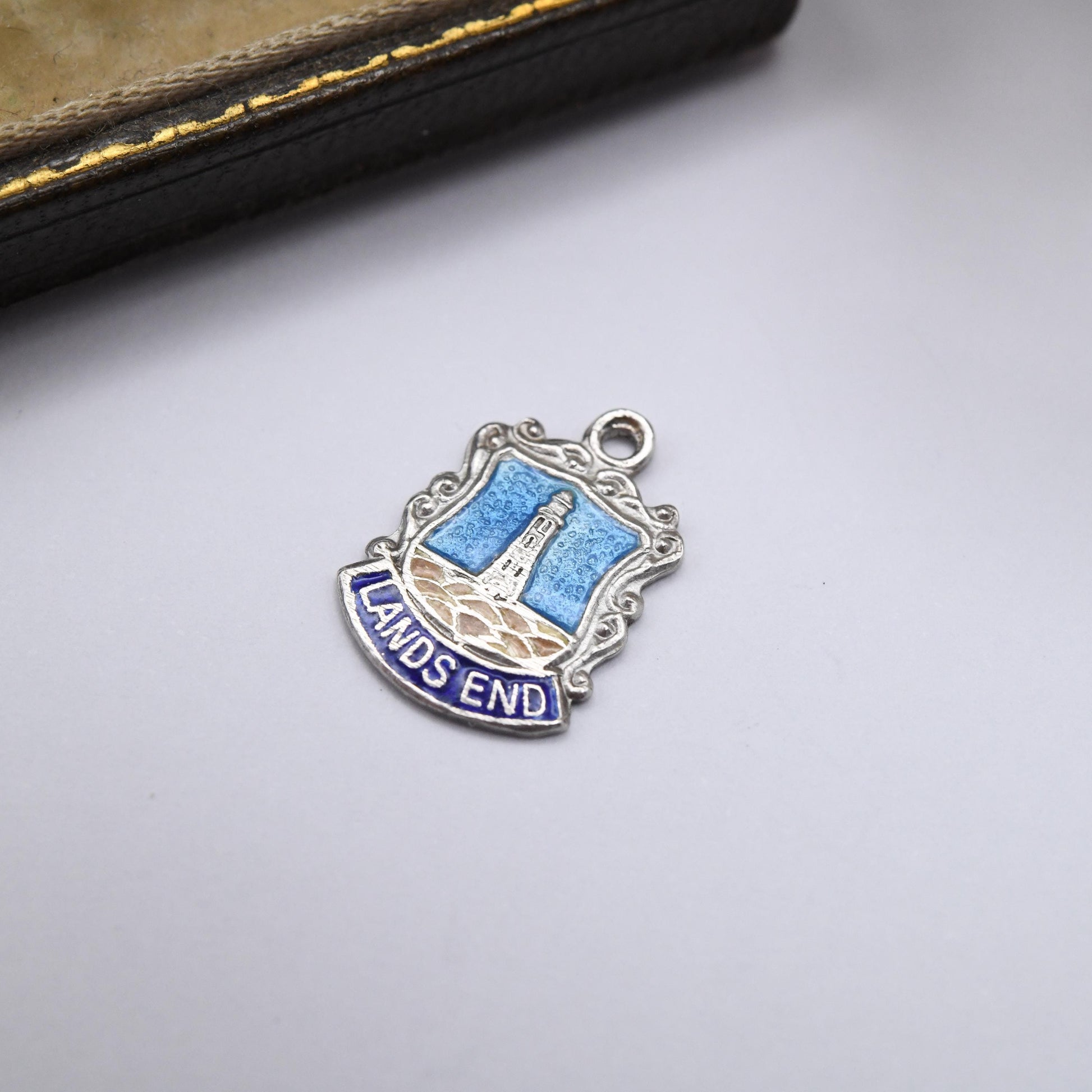 Vintage Sterling Silver Lands End Charm Pendant - England | Cornwall | English | Tourist | Souvenir Gift for Charm Bracelet
