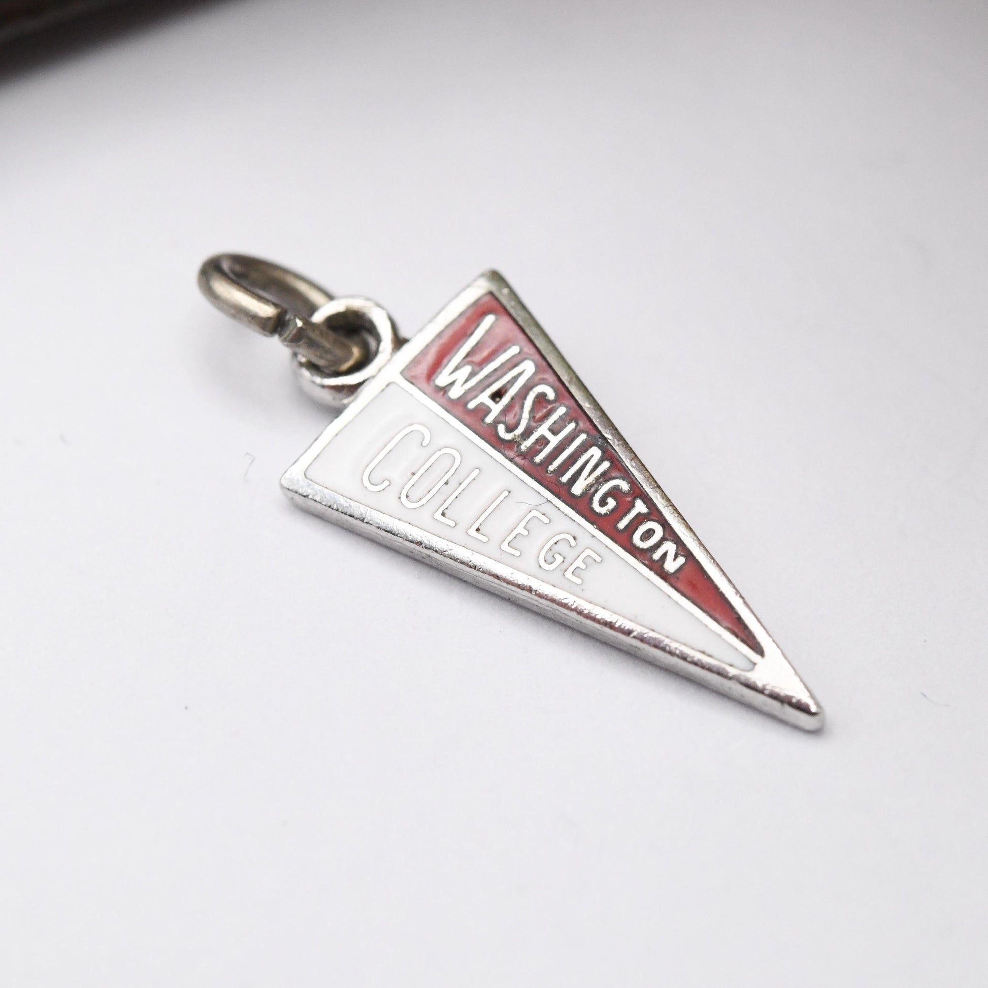 Vintage Sterling Silver Washington College Charm Pendant - Maryland University | Souvenir Gift for Charm Bracelet