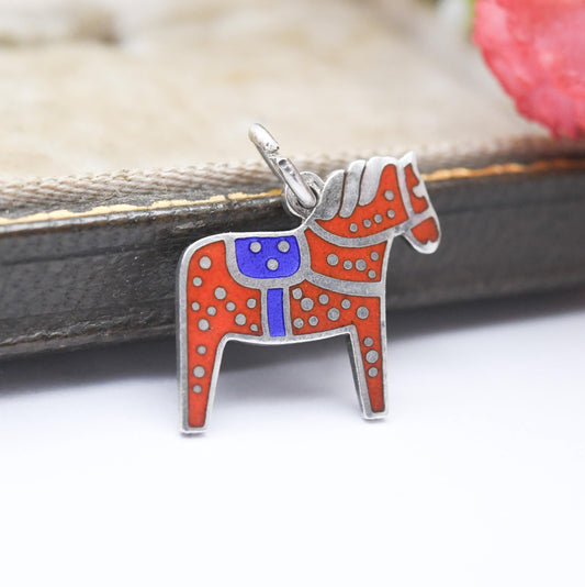 Vintage SPORR Sterling Silver Swedish Horse Charm Pendant - Swedish Silver | Horses | Animal | Horse Girl | Souvenir Gift for Charm Bracelet