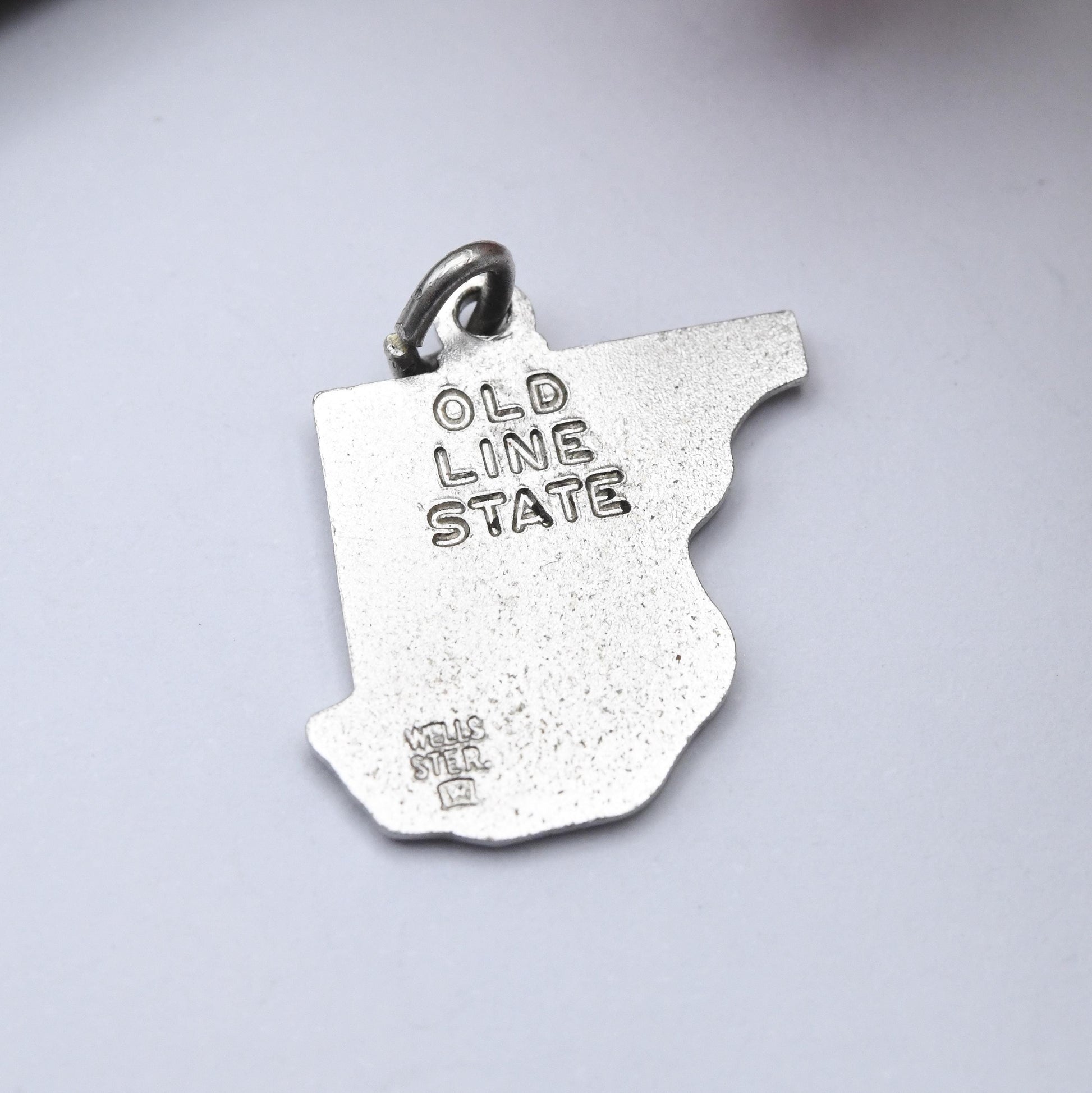 Vintage Sterling Silver Maryland State Charm Pendant - USA | States | State Silhouette | Souvenir Gift for Charm Bracelet