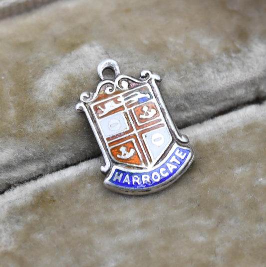 Vintage Sterling Silver Harrogate Charm Pendant - North Yorkshire | Souvenir Gift for Charm Bracelet