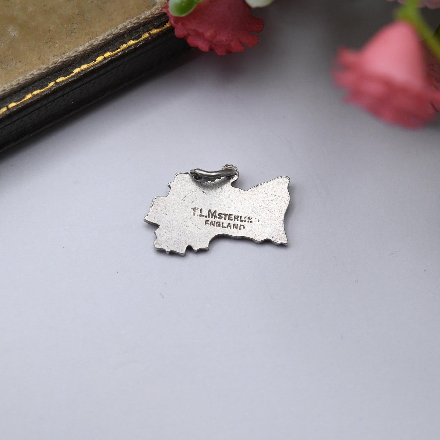 Vintage Sterling Silver Herm Charm Pendant - Channel Islands | British Isles | Guernsey | Souvenir Gift for Charm Bracelet