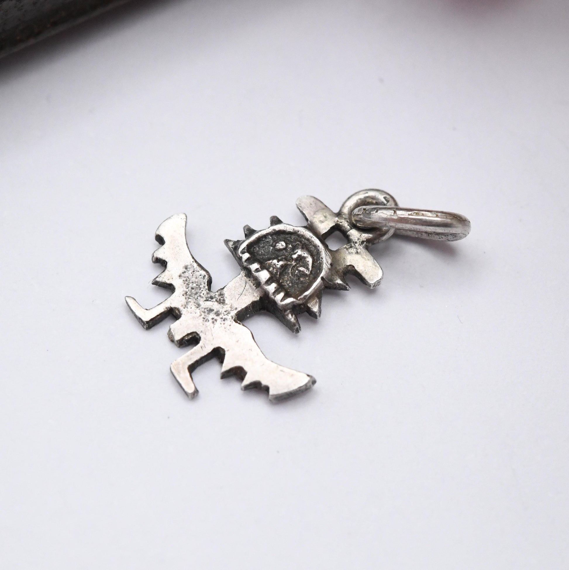Vintage Sterling Silver Zuni Knifewing Charm Pendant - War God of the Zuni | Folklore | South Western Jewellery | Gift for Charm Bracelet