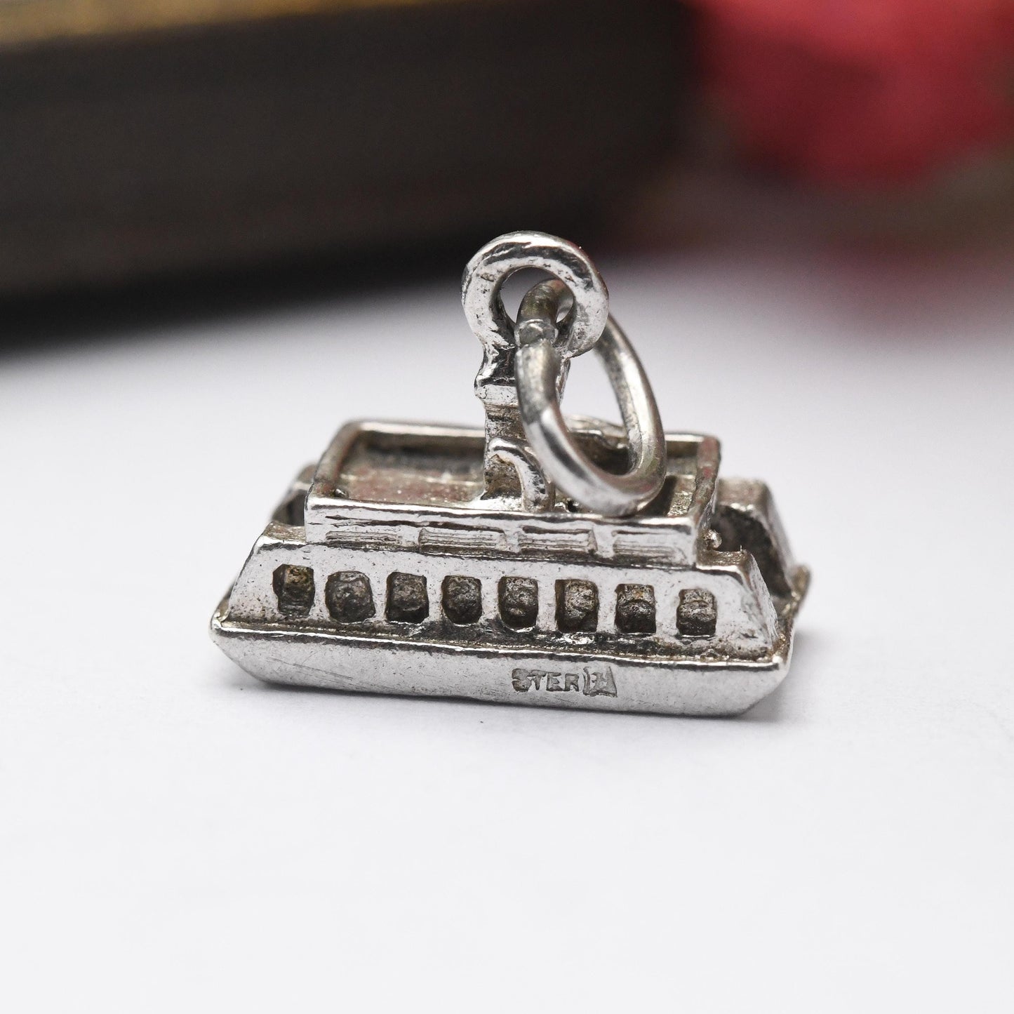 Vintage Sterling Silver Halifax Dartmouth Ferry Charm Pendant - Boat | Nautical | Seaside | England | Souvenir Gift for Charm Bracelet