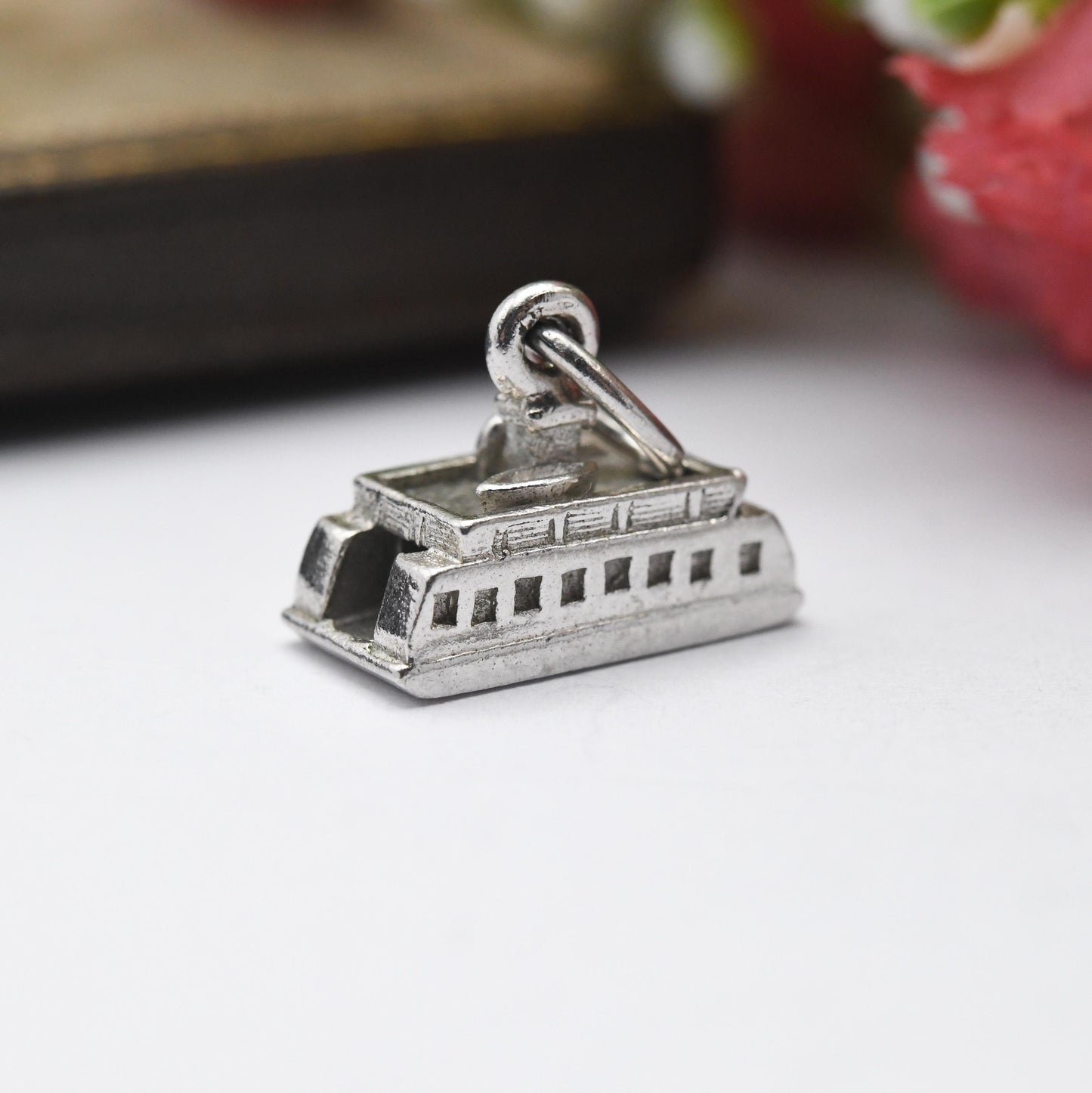 Vintage Sterling Silver Halifax Dartmouth Ferry Charm Pendant - Boat | Nautical | Seaside | England | Souvenir Gift for Charm Bracelet