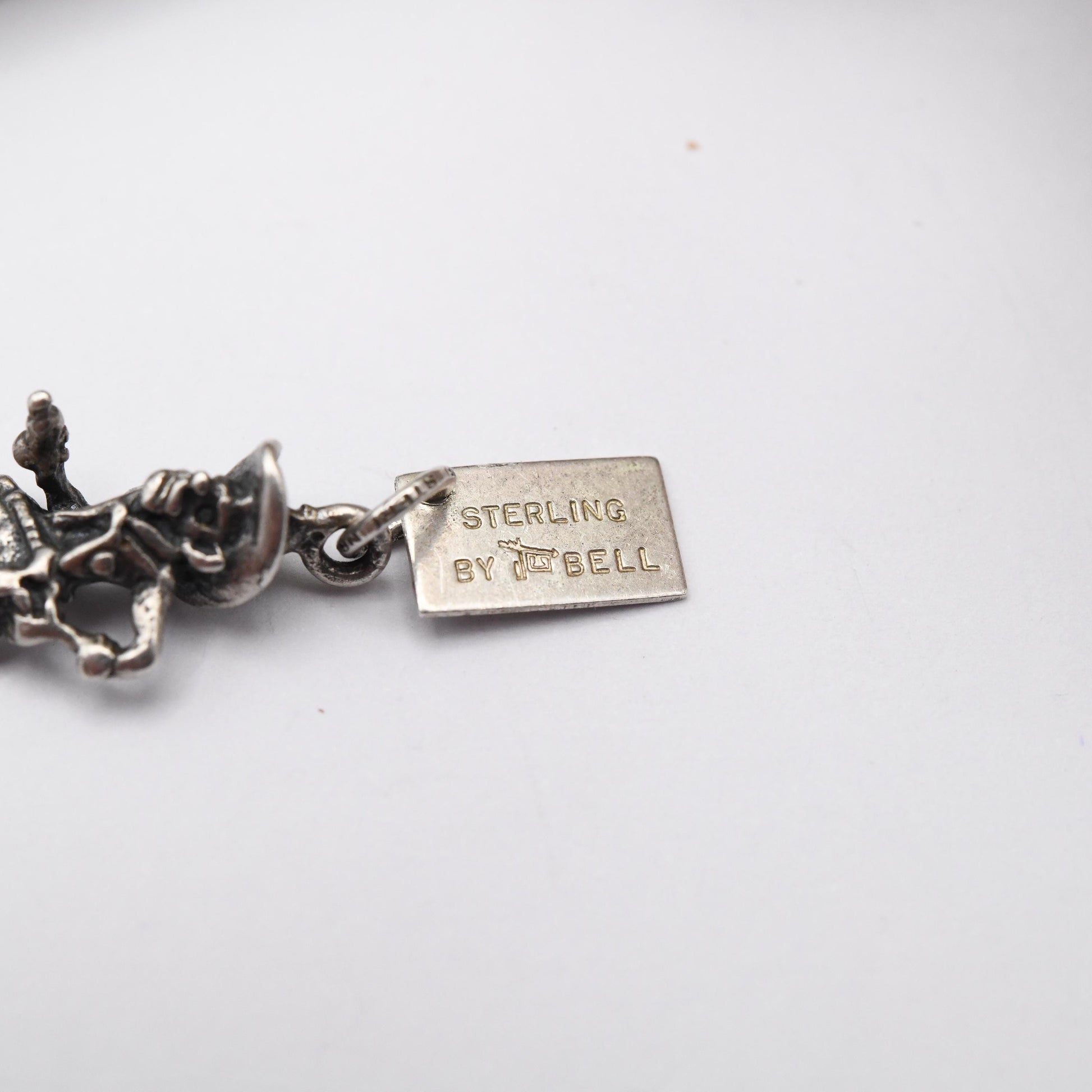 Vintage Sterling Silver Bell Trading Post Cowboy Sheriff Charm Pendant - Rare | Native American | Gift for Charm Bracelet