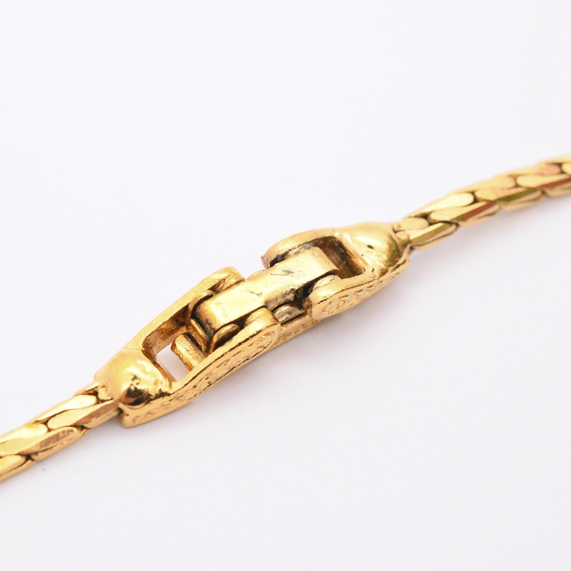 Vintage Attwood and Sawyer Necklace Gold Plated Crystal Twist Design A&S - Designer High Quality Gold Tone Mid-Century Costume Jewellery