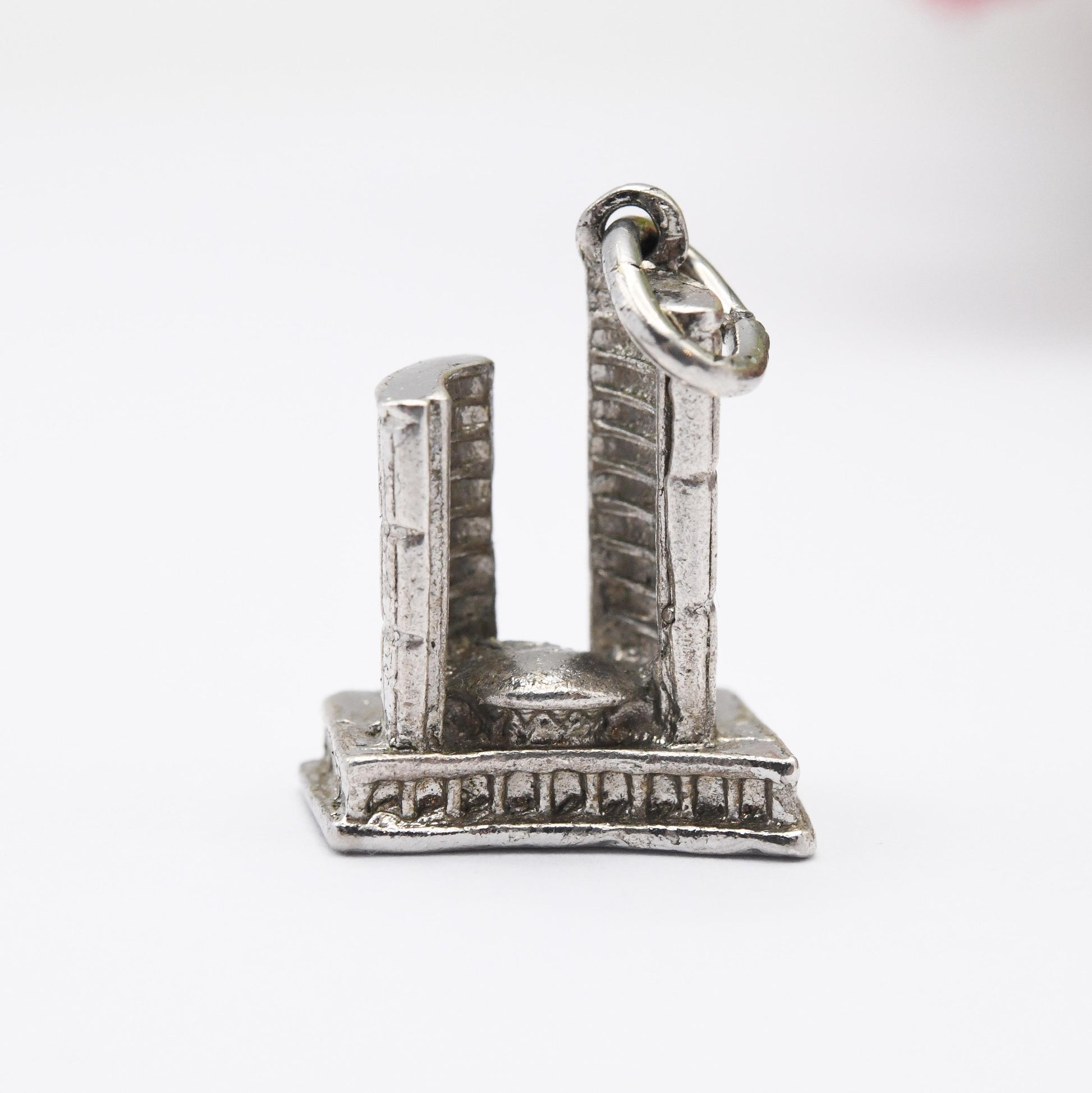 Vintage Sterling Silver Toronto City Hall EJ Charm Pendant - Souvenir Gift for Charm Bracelet